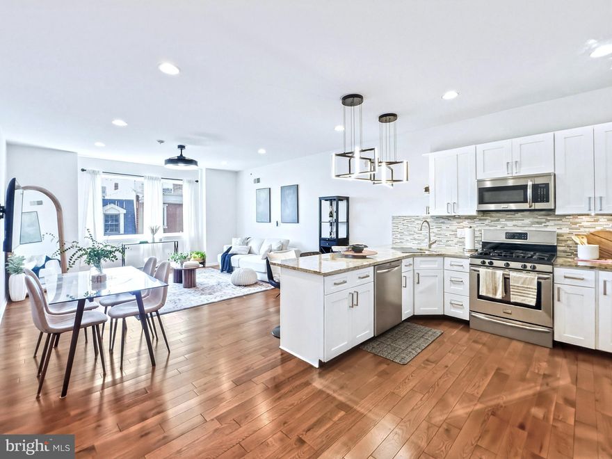 Want AMAZING ROOF DECK SKYLINE VIEWS and PARKING with MODERN LUXE interiors? Welcome home to 1211 Mount Vernon St #2 — a stunning and meticulously maintained, multi-level 2nd/3rd floors condo offering the perfect blend of modern comfort and vibrant city living in the heart of Philadelphia.

Spanning approximately 1,268 square feet across two thoughtfully-designed levels (plus roof deck), this 2-bedroom, 2-bathroom residence is filled with natural light and elevated finishes throughout. Oak hardwood flooring flows seamlessly across the main living spaces, and new trim accent walls create a warm, contemporary feel from the moment you enter.

The open floorplan is perfect for entertaining. The updated kitchen is both stylish and functional, featuring granite countertops, a glass tile backsplash, under-mount lighting, and stainless steel appliances, along with a dedicated eat-in area ideal for casual dining. Just beyond, the bright and airy living/dining area offers skyline views, creating a perfect setting for relaxing or entertaining. This upper level also includes a spacious primary bedroom and a bathroom showcasing a glass-enclosed shower with modern tile accents. On the other floor, a second bedroom, full hall bathroom, and convenient in-unit laundry round out the interior layout, providing flexibility for guests, a home office, or additional living space. Both bedrooms feature trim accent walls for the latest trend in modern, luxurious living. 

Crowning the home is a private roof deck with sweeping 360-degree views of the Philadelphia skyline — an ideal retreat for morning coffee, evening sunsets, or hosting friends underneath the stars. An un-deeded, off-street parking space in a  lot behind the unit is available and has been used by the current owners for years.

Located just steps from some of the city’s most beloved dining and entertainment destinations — including Cafe Lift, Osteria, Cicala at the Divine Lorraine, SOUTH Restaurant & Jazz Club, Juno, La Chinesca, The Met, Bar Hygge, and all that bustling Fairmount Avenue offers — this home places you right in the center of the action while still offering a peaceful residential setting.

The low condo fee includes building insurance, adding peace-of-mind to ownership.

A rare opportunity to own a move-in ready home with outdoor space, skyline views, and unbeatable proximity to some of Philadelphia’s best restaurants and culture. Schedule your tour today!