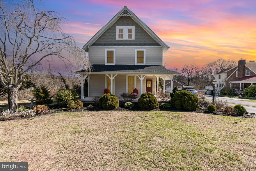 Welcome to this beautiful three story Victorian home built in 1902.  This home has been a labor of love and is full of character and history.  There is original molding, flooring, and great design...old and new.  There is a large addition, a family room  with a turret roof, lots of natural light shining through and a pellet stove for cozy winter days.    You can walk out onto the deck and enjoy all the nature and beautiful landscaping.    The home is nestled on .75 acres and backs up to the Gunpowder, and is on a corner lot.  New roof was installed in 2023 and a new second floor bathroom in 2018.  This bathroom is like walking into a spa.  Double sinks with marble counters, a free standing tub, separate shower and lots of natural light beaming throughout.  Also has a closet washer and dryer.  Enter the third floor and bring your ideas of design for a large primary bedroom or a great office space, even a man cave.  It has an alcove, room for expanding and lots of more natural light.  This home is one of a kind and living in Kingsville is like living in Mayberry.  Quaint  and friendly.