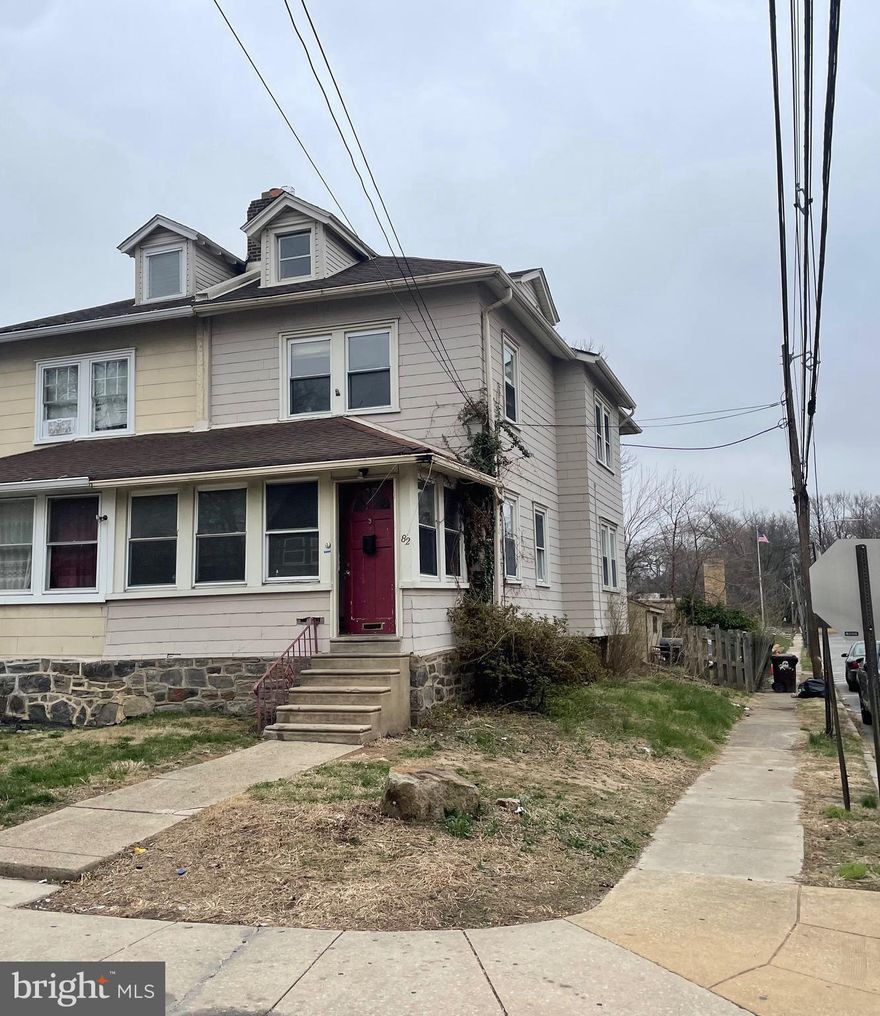 Investor Special!!! Spacious 4 Bed 2 Full Bath Twin home situated on a corner lot with endless potential.  Most of the demo has already been done for you!Turn the Attic into the 4th Bedroom! Basement has a full bathroom with exterior access. Finish the basement and turn it into a 5th Bedroom! Fenced in backyard with shed! Private Driveway! Perfect for those looking to create their dream home or add to their investment portfolio.  Easy access to major roads, shopping, transportation, Philadelphia International Airport,  Playgrounds, and Schools. Schedule your tour today! Property to be sold in "as is" condition. Owner makes no representations or warranties as to condition. Buyer must pay all transfer tax. Buyer is responsible for use and occupancy and any repairs that are required to obtain U&O.****  MULTIPLE OFFERS RECEIVED. Submit all offers by Sunday April 20th ****