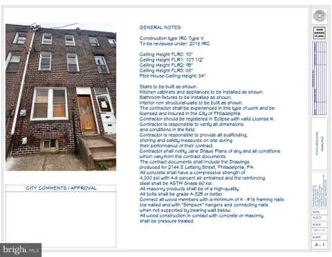 Townhouse For Sale - 2144 E Letterly Street<br/> PHILADELPHIA, PA 19125