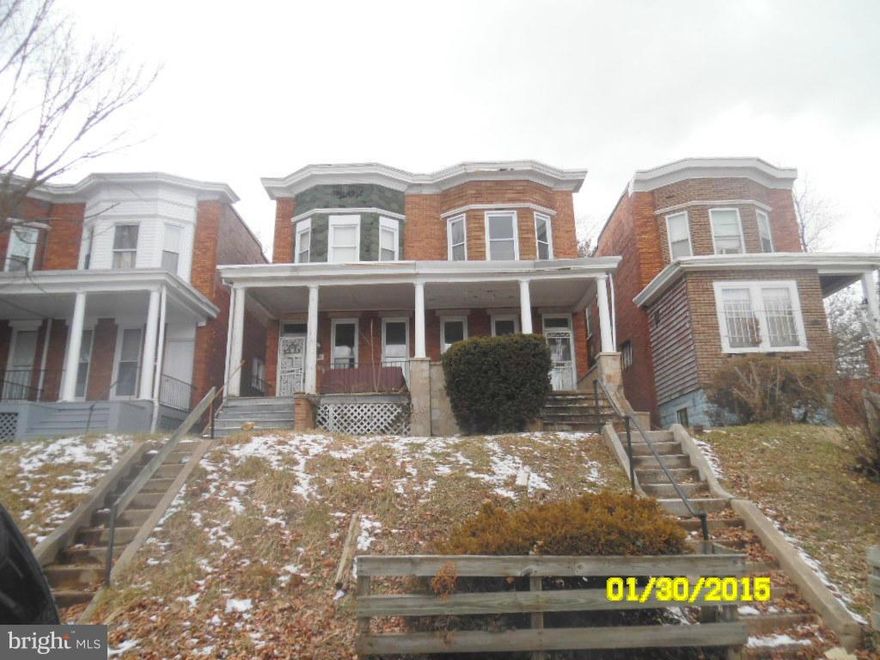 Fannie Mae Homepath Property.  Wonderful chance to own this value priced home.  Enjoy nice room sizes with wood floors throughout. The front porch and rear patio are perfect for warm weather outdoor living space.  Use the unfinished basement as added storage or finish for more living space.  A convenient location, just blocks from Loyola University and a short drive to Downtown Baltimore!