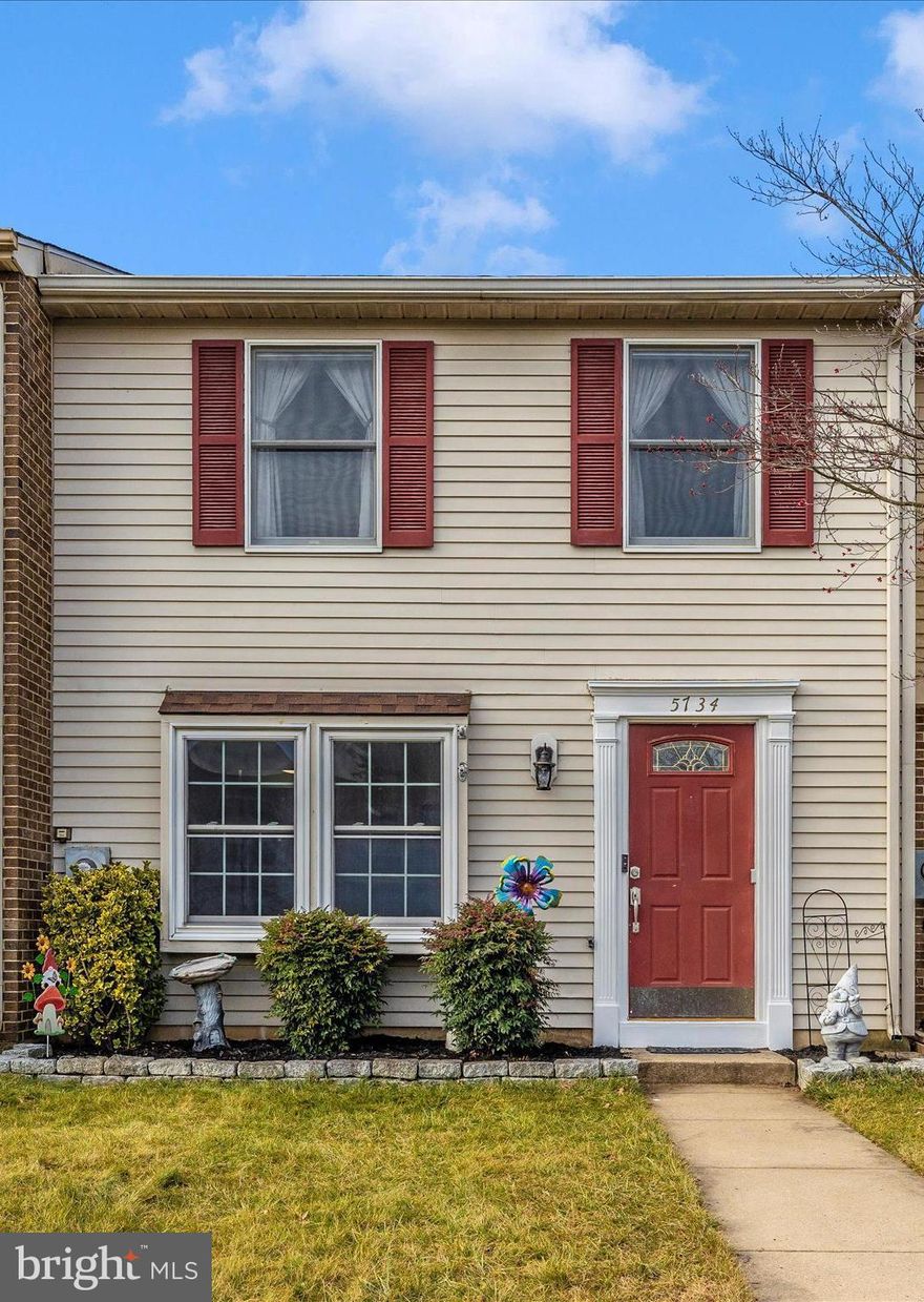 Well maintained, light and bright, 3 bedroom 1.5 bath townhome in Farmbrook.  There is fresh new carpet throughout.   The kitchen is equipped with newer stainless steel appliances,.  There is a separate dining room and the laundry is on the first level.  The master bedroom has a walk-in closet with plenty of storage.  Enjoy evenings on the patio in the back fenced yard which walks out to common area.  There is a shed for additional storage.  Move in ready.  No city taxes!  Walk to parks and school, close to commuter routes, shopping and downtown Frederick.  Hurry!  Won't last long!