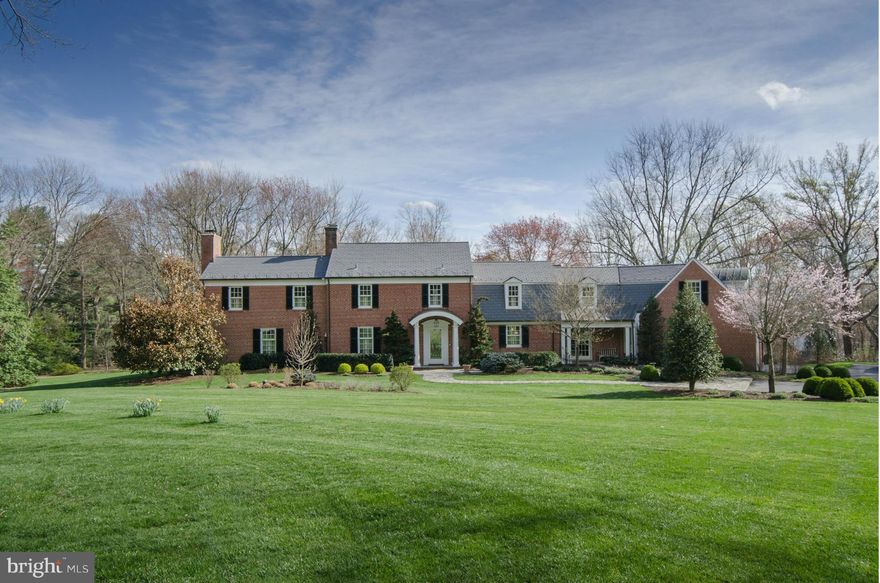 Private estate on premier 4.3+ level acres w/remarkable views from every window & expansive stone terraces. Impressive entry drive adjacent to golf course - hole 6. Masterful renovation & expansion. Main level MBR suite w/FP & 4 add'l BRs each w/BA. Gracious frmal rms, grmet eat-in kit w/Viking gas range, light-filled FRw/FP. Studio/Ofc, rec rm, wkshop. Deer protection fencing & exquisite grounds.