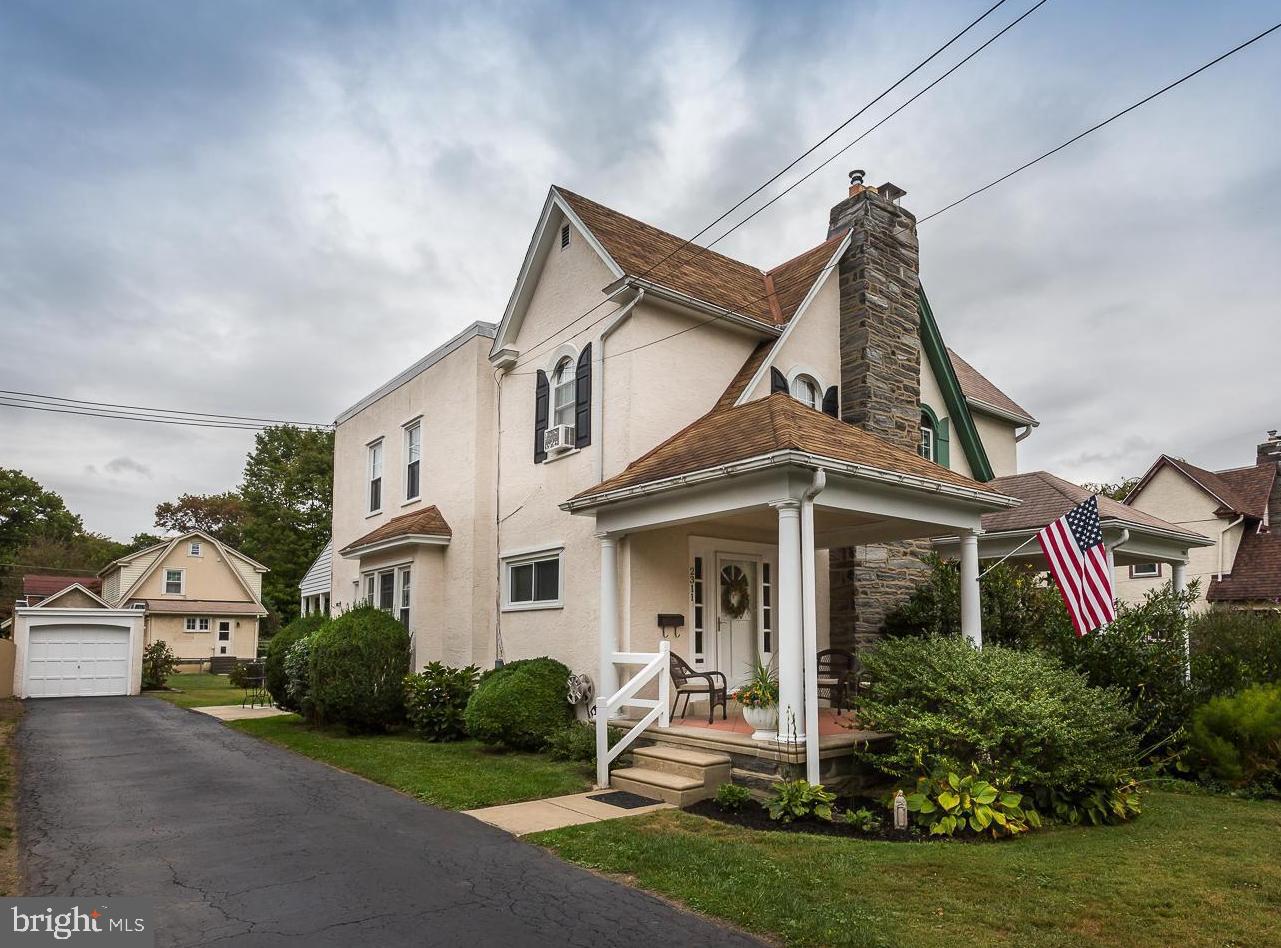 Welcome to this extremely well maintained twin in the popular Ardmore section of Haverford Township. The adorable front porch of this home is a great place to relax and greet your neighbors. Enter into the large inviting living room which has a stone fireplace and hardwood flooring; The bright dining room with large windows is a great place to enjoy a special dinner. The Eat in kitchen with solid wood cabinets and stainless steel appliances has been extremely well maintained.  Doorway leads to the back yard with a private back porch for entertaining. Second floor has three bedrooms; Large Master bedroom has hardwood flooring and windows allowing light to flow compliments the second floor; two additional bedrooms with closet space, Full bath with ceramic tile to boot. Full basement with washer/dryer room, utility room and additional storage. Long driveway with four car parking leads to a one car garage; The backyard is private and a great space for your gatherings. The landscape is tastefully done. This house is as neat as a pin! Highly Ranked Haverford Township School District.  Within walking distance to Carlino s, Marrone s and Sam s Restaurants on County Line Road. Nearby shopping in Ardmore; Walk to the Rt. 100 into to the city, close to the Paoli-Thorndale line in Wynnewood, and the entrance to Rt. 476; Twenty minutes to Center City and the airport.  Excellent schools, Karakung Little League, Haverford s Music Fest s and parades, Dining out in Ardmore and Main Line Shopping. Come experience Ardmore-It s a great place to live!