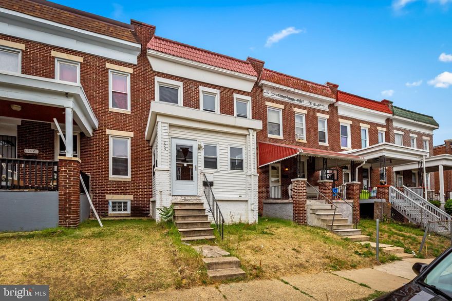 Back on Market! Buyer got cold feet! This recently updated home is ready for its next owner! This 4 bedroom 1.5 bathroom home has over 1600 square feet of living space! This home has updates from top to bottom.  Enclosed Front Porch. There are original hardwood floors with border inlays on the main level in the living and dining rooms with an updated kitchen.  Main Floor Laundry Room. Upstairs has 3 bedrooms and a full bath. Downstairs has a half bathroom, bedroom and bonus space. Close to Leakin Park and Gwynns Falls Trail and easy access to I-70 and the Beltway!