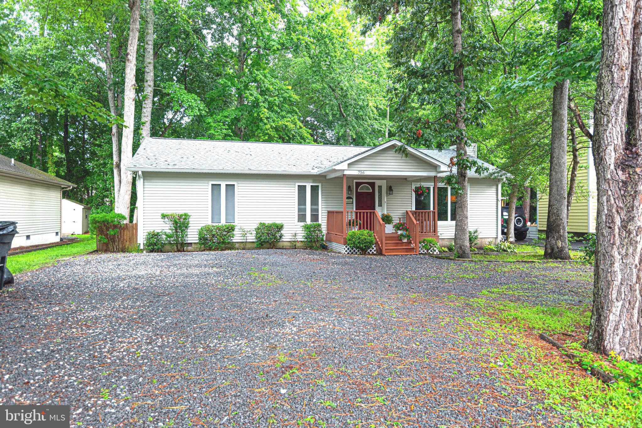 Wow! This lovely home is for your family and all your friends. A spacious well-maintained 5 bedroom rancher featuring an addition that added family room living area and additional bedroom space. The 5th bedroom is currently configured as an office with costum built ins. The open living room area transitions to a split floor plan that allows for guests and family to enjoy privacy. The home is complemented with new vinyl plank flooring throughout. Some other renovations include an updated primary bathroom, new roof (home and shed), new gutters/ gutter guards, and down spouts, new exterior back door, new windows(front), freshly paint on porch and deck. The large shed with electric provides ample storage/work space. Both the master and the famiy room access out to a sunny deck. Enjoy the backyard that feels like a vacation retreat with the patio perfect for gatherings, complete with a fire pit and sound system. The large driveway provides plenty of space for guests, family or a boat!
