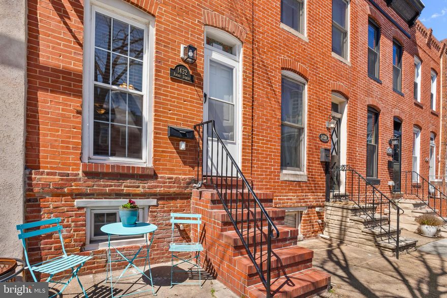 *OPEN HOUSE SAT 3/29 12-1:30 PM*
Charming 2 bedroom, den/2nd living room/exercise space/3rd bedroom home on wide street in the fabulous Locust Point neighborhood of Baltimore City. Main level includes a well-lit, open floor plan with an original stained glass front door transom, large living/dining combination area, clean, fresh kitchen with recessed lighting, stainless appliances, + beautiful counter tops.  A half bath at the rear of the main level is an added amenity that many city row homes do not have.  Rear deck leads to a large parking pad.  The 2nd level has two, almost equally sized bedrooms (no tiny bedrooms in this house!) with brand new carpet + a sunlit, 4 piece bathroom centrally located on the hall. But wait! There's more! The basement runs the full length of the home + has a beautiful, large finished space in the front.  Currently set up as an additional living room, the  possibilities are endless - den/study/work out space/studio/3rd bedroom - you decide!!! The rear of the basement is unfinished + immaculate - perfect for clean dry storage  or a workshop/craft space. Purchase this home + enjoy all the local  activities Locust Point has to offer. Bars, restaurants,  groceries, park (with athletic field built by Under Armour), hotel, dedicated dog park, schools, Star-Spangled Banner National Historic Trail, and historic Ft McHenry National Monument + Historic Shrine.  10 minutes to downtown. 15 minutes to airport. 10 min to train to DC.  5 minutes to Route 195 (but without the roar of the highway:)  15 minutes to major hospitals and universities. Make your appointment today!  (Ground rent redemption estimated - pls consult with your title company to include taxes/fees/etc)