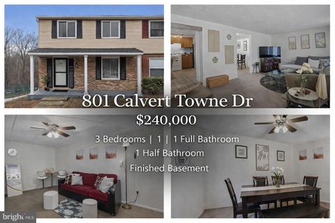 Townhouse For Sale - 801 Calvert Towne Drive<br/> Calvert County, PRINCE FREDERICK, MD 20678