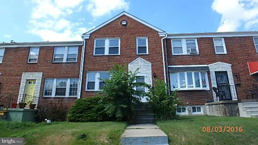 Wonderful chance to own this value priced home. Enjoy nice room sizes, wood flooring. Use the unfinished basement as added storage or finish for more living space. A convenient location, just a short drive to Downtown Baltimore. Please contact the alternate LA for more info.