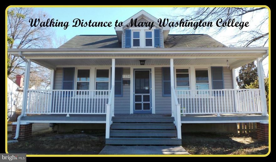 Location Location Location! Walking distance to the University of Mary Washington, shopping, restaurants and a short distance from Mary Washington hospital and Central Park. Home comes with a nice trex deck and rear screened in porch. Gorgeous newly finished hardwood floors and new paint throughout. Shed and one car detached garage offer extra storage space. Cape Cod charm!