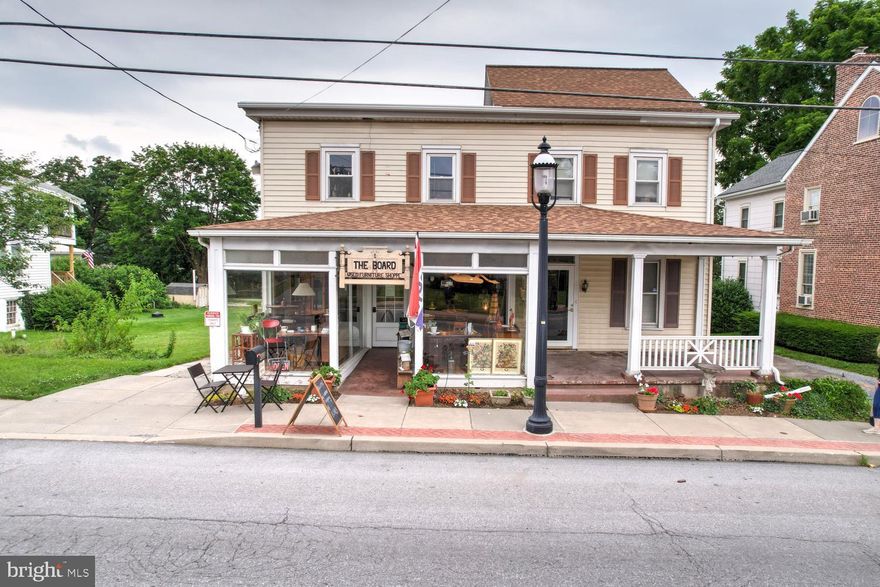 Investment opportunity: Commercial and Residential mixed use property with a blank slate, ready for improvements. It is located on a busy street with 8000+ daily traffic count in the cute borough of Honey Brook and has off street and curbside parking available. Building includes a loading dock, warehouse and retail space, and a 4 bedroom residential unit.