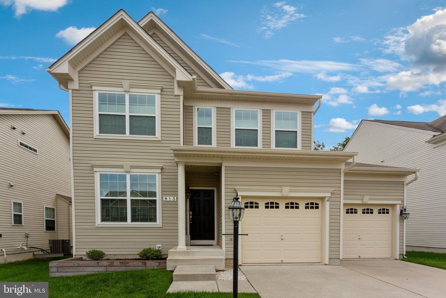 Back on market - Buyer's financing fell through.   This beautiful 4 bedroom, 3 and a 1/2 bathroom home is nestled on a cul-de-sac in desirable Tanyard Springs. Let’s begin the tour on the main level where you find hardwood flooring throughout the kitchen and breakfast room and new carpet (installed July, 2022) throughout the expansive Living /dining room and family room off the kitchen equipped with a fireplace.  The gourmet kitchen has everything you need to bring out your inner chef! Ample cabinetry and counter space with a large kitchen island, stainless steel appliances, granite countertops and tiled backsplash, a large pantry, and an adjoining breakfast room with sliding-glass doors leading to the deck and fenced in rear yard.  Head upstairs where you will find an impressive primary bedroom with vaulted ceilings,  a large walk-in closet and a luxury attached bathroom equipped with two separate vanities, a soaking tub, and a stand-alone shower.  You will also find 3 additional bedrooms and another full bathroom.  Retreat to the lower level where you will find a finished basement with a custom designed media room with built in shelving, a full bathroom and an additional family room or den that could also be used as a 5th bedroom with plentiful closet space. The basement includes both living areas as well as much needed storage space/utility room. . Other features include: crown molding, 2 car attached garage, upper level laundry, newer hot water with booster,  Sump pump upgraded with backup water system, fenced in yard,  exterior irrigation system, installed ethernet ports available throughout, surround sound hookup available with the wires already in place.  Don't miss this opportunity to own this beautiful home in Tanyard Springs!