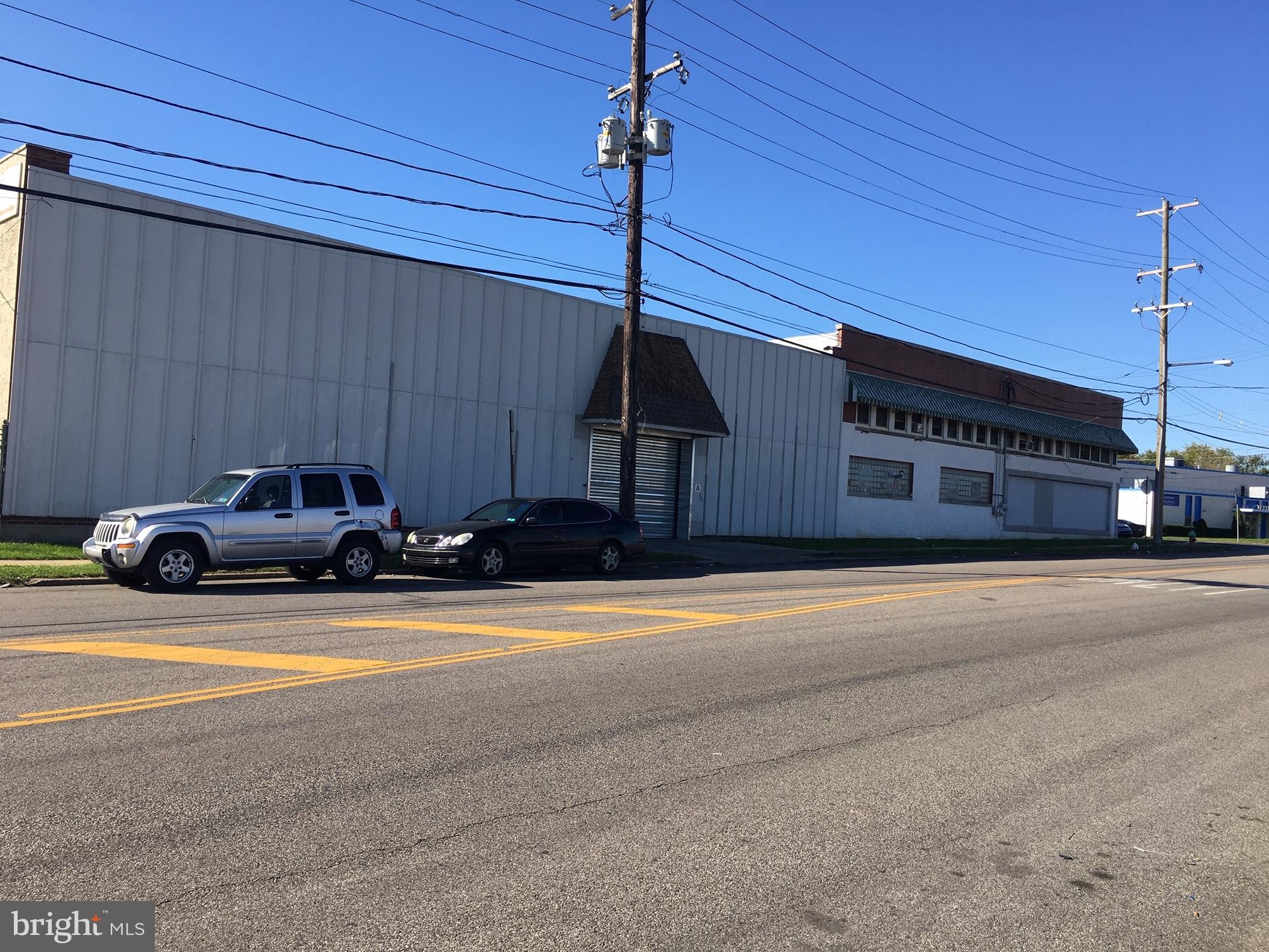 4,800 square feet warehouse/industrial space with powder room (ground floor) Customer entrance on ground floor. Tenant is responsible for securing any variances or permits for their business usage. This industrial complex houses multiple clothing manufacturers and screen printers plus other assorted businesses. Quiet corner with lots of street parking. $4,200/month plus $400/month CAM and all utilities. 2nd floor office with built-ins and powder room available for additional $900 rent (includes CAM)
