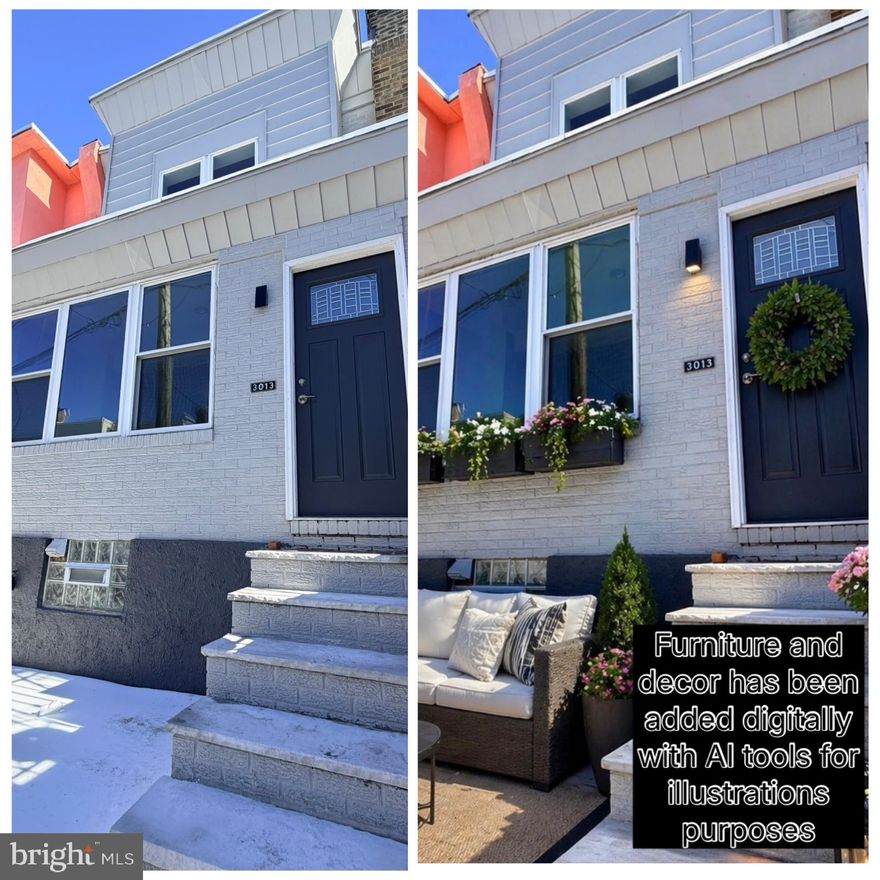 Welcome to this fully renovated gem at 3013 South Carlile Street. Renovated in 2025, this stunning 2 bedroom, 1.5 bath home blends modern style with everyday comfort, featuring all new electrical throughout and efficient baseboard radiator heat. Every detail has been thoughtfully updated to create a bright, fresh, and truly move in ready space. The home offers rare off street parking, a half finished basement ideal for additional living space, a home office, or extra storage, and a convenient stacked washer and dryer. Out front, beautiful pavers enhance curb appeal, while the private back deck provides a standout feature with open views toward Broad Street and the unique ability to enjoy city celebrations, parades, and major events right from your own home. Perfectly situated on a quiet no outlet street, this property offers an added sense of privacy, safety, and peace of mind, all within a stable and well established community setting. The location truly cannot be beat, with close proximity to public transportation including subways and buses, as well as quick access to I-76 and I-95 for effortless commuting. Highly motivated to sell. This turn key home presents an exceptional opportunity for buyers to secure a stylish and rare city property without delay.