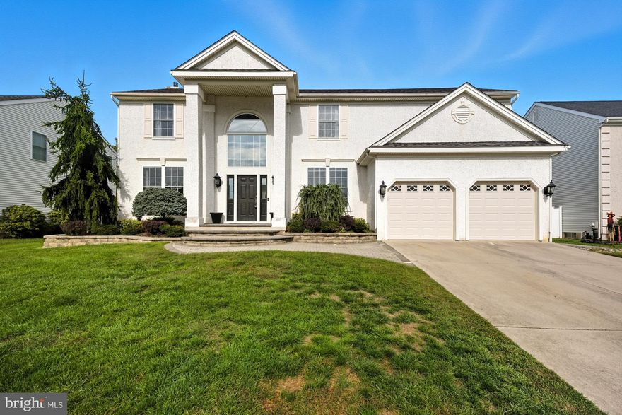 Welcome to this beautifully updated Lexington model in the sought-after Hunters Chase community! This 4-bedroom, 2 full and 2 half bath home sits on a premium oversized lot backing to trees for ultimate privacy. Stucco front with EP Henry paver steps, walkway, and rear patio. Hardwood floors flow throughout. Enjoy a remodeled kitchen with granite countertops, new appliances, and recessed lighting, plus updated baths. The formal dining room has been thoughtfully converted into a stylish office. Unique feature - convenient second floor laundry! Finished basement, newer roof (2 yrs), HVAC (6 yrs), and a lawn sprinkler system complete the package. Move-in ready!