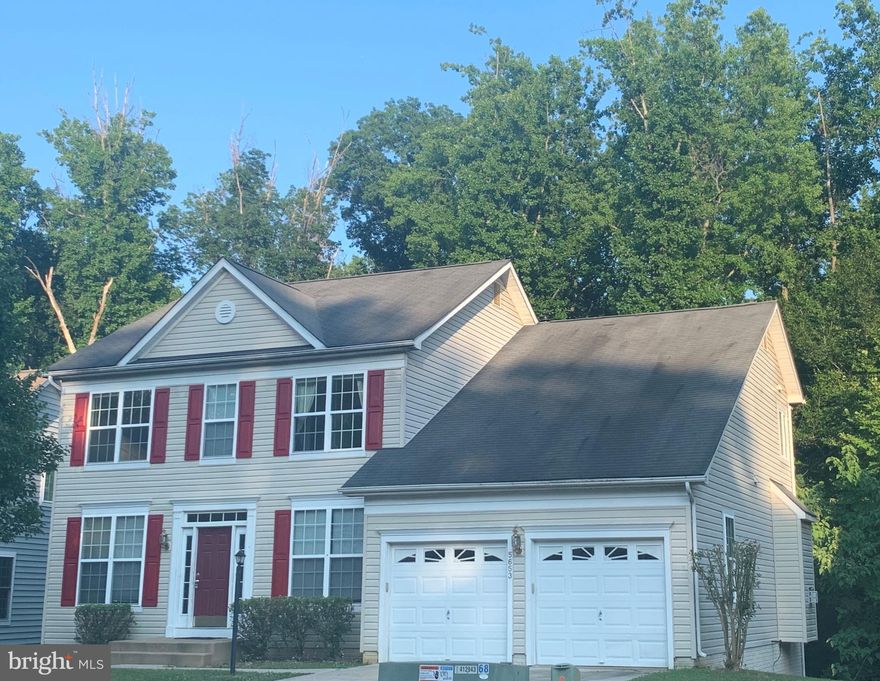 Welcome to 5653 Cabinwood Ct., located at the end of a quiet cul-de-sac in the stately Hunters Brooke neighborhood. This 4BR/3.5BA Colonial is priced to sell and won't last long! Enter from the 2 car garage or the grand entryway to find an open layout. The kitchen has an island and space for a table before transitioning to the living room where there is a gas fireplace. From the kitchen you can also access the large back deck that is perfect for grilling and entertaining. Relax and enjoy the peace and quiet of the wooded view... and perhaps catch a glimpse of a deer or two! The first floor also includes a formal dining space, sitting room, powder room, mudroom, and an office! The upper level features a large Master Suite with vaulted ceilings, large walk-in closet, bathroom suite with double sink vanity full of storage, shower stall and a corner soaking tub. There are 3 additional spacious bedrooms, two of which have walk-in closets! The hall bathroom has plenty of space with a double sink vanity and tub/shower. There is also a room with hookup for washer and dryer. The basement is complete with a large finished rec room, full bathroom and a finished room to the side that could be used as an office/gym or media room. Currently, there are two large unfinished areas that could easily be finished off to make two additional rooms or living areas. Until then, they serve a great storage space and laundry area. The walk out level doors in basement provides a private entrance for possible room mate/in law area. This open concept home with 9ft. ceilings is full of possibilities and is priced to move quickly. Hurry, you don't want to miss this opportunity! 1 yr Home Warranty included.