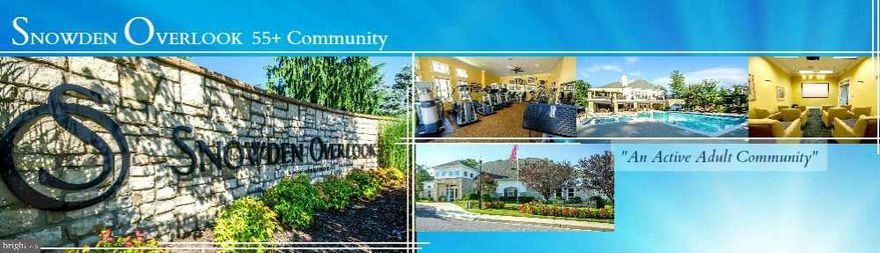 Welcome to this spacious and beautifully maintained **end-unit townhouse** located in the desirable **Snowden Overlook**, a gated and active **55+ community** offering exceptional amenities and an engaging social lifestyle.

The **main level** features a bright, open floor plan with stunning hardwood floors throughout, including a dining room, large kitchen, living room, primary bedroom, one and a half baths, and a convenient laundry room. Step outside from the kitchen to a **private patio** surrounded by a fenced garden—perfect for peaceful mornings or entertaining guests.

The **upper level** offers a generous loft ideal for a home office or sitting area, along with **two additional primary bedrooms**, each with its own **en suite bath**, providing comfort and privacy for family or visitors.

Designed for both entertainment and wellness, the **lower level** features a private **home theater** with a 120" screen, Blu-Ray player, 7.1 surround sound, and wet bar, as well as a **fully equipped gym** and a full bath—creating a true retreat within your home.

Snowden Overlook offers resort-style amenities including a **full-time staffed clubhouse**, fitness center, library, game and card rooms, and a **resort-style swimming pool with lifeguards and lounge seating**. Residents enjoy a vibrant calendar of social clubs and activities such as book clubs, bridge, canasta, Mah Jongg (including Mah Jongg Lite), knitting, music and wine clubs, men’s social and poker groups, 8-ball pool, scrapbook and card groups, friendship circles, and more.

The gated entrance is **manned daily from 8:00 PM to 5:00 AM**, providing added peace of mind. Ideally located near shopping, restaurants, medical facilities, **BWI Airport**, and major commuter routes, this exceptional home blends **luxury, convenience, and community living** in one outstanding offering.

Don’t miss this rare opportunity to enjoy an active, maintenance-free lifestyle in one of the area’s most sought-after 55+ communities.