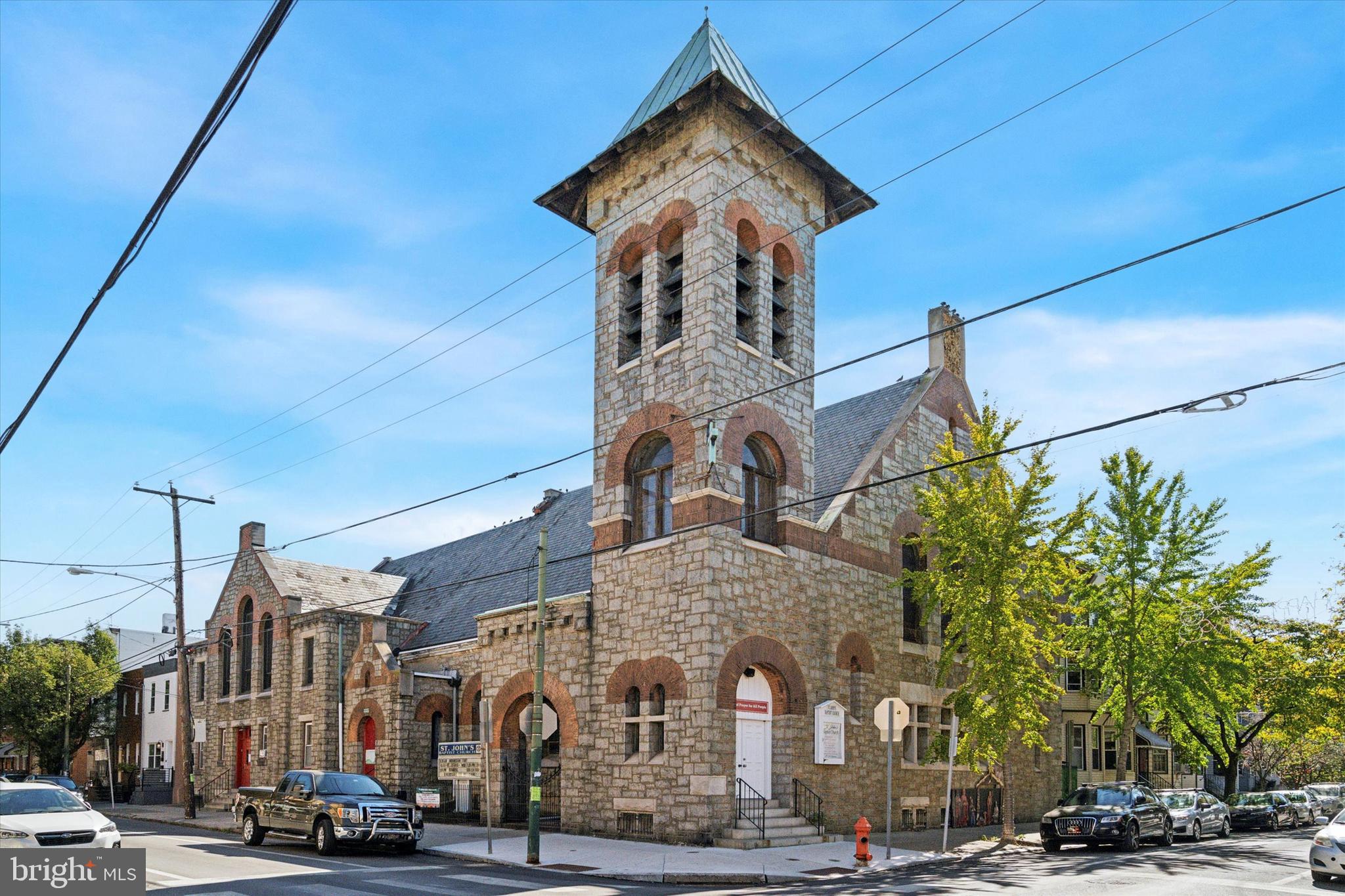 Motivated Seller. Bring your vision! There are many possibilities. This church presents a wonderful opportunity in the evolving, redevelopment community of South Philadelphia. The exterior is constructed with radially laid bricks. The architectural design seems to have been affected by early Norman architecture-relatively small wooden entry doors and windows with their round heads that are reminiscent of some Romanesque English churches. The tall bell tower gives distinct character to the structure. There are 3-different style roof systems: slate roof, flat roof and metal tower roof. The first floor consists of a main sanctuary, chapel office vestibule and two stairways leading to the balcony area. Outlining the sanctuary are many large, colorful stained-glass windows, vaulted dome and wooden ceilings, baptismal pool and choir section with organ and piano. The sanctuary seats over 300. The chapel is large with a raised stage and many display cases. Off the chapel is a children's Sunday school area that leads to an outdoor playground. The upper level contains large offices, conference rooms, bathrooms, classrooms and a balcony overlooking the sanctuary. The basement has a large open area that was used as the pre-kindergarten school and industrialized kitchen along with many storage rooms. The church is being sold in "as-is" and "where-is" condition and is listed in the Philadelphia Register of Historic Places.