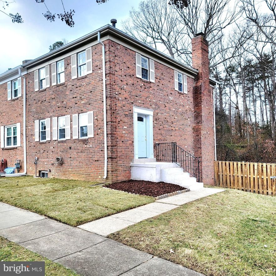 ALL NEW  *Completely renovated from bottom to top & Attic Insulation  * ALL NEW HVAC , Appliances, Windows, Carpet & Paint *Spacious Brick End Town Home Backing to Trees & Across from Common Area Park * Ample Parking *Side Foyer entrance with Custom 12"x 24" Tiles Leading into Brand New Kitchen with Raised Panel Bright White Cabinets & Accenting Counter Top * All New Stainless Steel Appliances * Large Sunny Windows for ample Sun Light *Upgraded Laminated HRWD Flooring in Dining RM* Step Down  Living RM with 9' Ceilings in Step Down Living Rm With Sunny Windows * Convenient 1/2 Bath off Kitchen *Wrap Around Stairs to large Upstairs Foyer * Spacious Primary BDRM with ample closet Space & NEW Bathroom Fixtures and Custom Ceramic Tiles *2 Spacious BDRMS with Large Windows & Closets Access Full Bath with New Fixtures & Ceramic Tile Floor & Tub Surround  *Large Family RM With Raised Hearth Brick FRPL, Light Ceramic Tiled Flooring & Sliding Door to Oversized End unit Fenced back Yard with Cement Patio * Large Laundry & Storage Area with Natural Light * Rough in for 3rd Full Bath & Possible 4th BDRM Don't Miss This opportunity ACTIVE Thursday 1/18 Contrat Review Tuesday 1/23/24