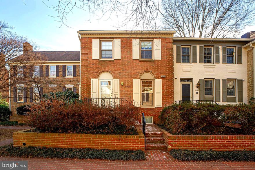 Beautiful move in ready townhome, lovingly maintained, in coveted Crest of Wickford, (North Bethesda) backing to Golf Lane (the quiet side) . This 3 bedroom, 3.5 bathroom, 3 full level home features gleaming hardwood floors throughout and large floor to ceiling windows that flood the home with natural light. Enter the home on the main level with a convenient coat closet and half bathroom to the left, the eat -in kitchen to the right. Continue past the kitchen to the open dining room and living room spaces. The formal living room has a prestigious fireplace with beautiful mantel and flanked by impressive built-ins. The whole space is adorned with Dentil Crown Moulding. Upstairs you'll find two bedrooms and two full baths.  The primary suite with attached bathroom and 3 large closets; 1 other bedroom, a second full bath and a linen closet. On the lower level there is a bonus bedroom/den with gorgeous built-in bookcases,  an office, the third full bathroom with walk-in jetted tub, laundry room, understairs storage and a cozy sunken family room with a fireplace and warmth providing electric insert at the press of a button.  The French doors off the family room open to an English-style private brick patio with sunny exposure. Here you can enjoy your own garden in the built in flower box as well as the beautiful view as you relax.  Easy living as the condo association cares forf the external maintenance  - new roof 2019. The location for this home is supreme as it is walking distance to the metro, bus, world renowned Strathmore Music Hall,  bike paths, restaurants and grocery stores, and just steps from the Hank Dietle’s Tavern and Java Nation.  Just down the road from Pike & Rose, Walter Reed and NIH,  this home also features advantageous access to 495, 270 and major routes into DC making it a dream for commuters.