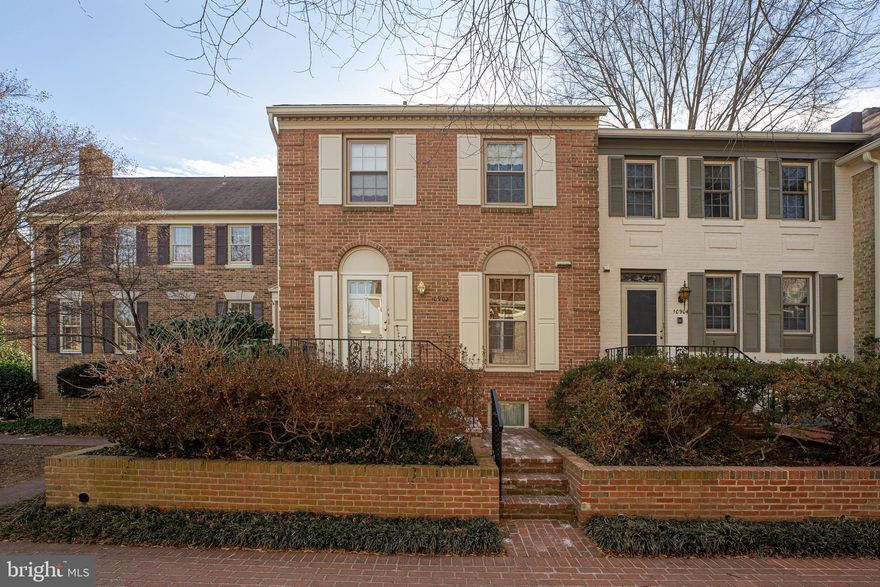 Beautiful move in ready townhome, lovingly maintained, in coveted Crest of Wickford, (North Bethesda) backing to Golf Lane (the quiet side) . This 3 bedroom, 3.5 bathroom, 3 full level home features gleaming hardwood floors throughout and large floor to ceiling windows that flood the home with natural light. Enter the home on the main level with a convenient coat closet and half bathroom to the left, the eat -in kitchen to the right. Continue past the kitchen to the open dining room and living room spaces. The formal living room has a prestigious fireplace with beautiful mantel and flanked by impressive built-ins. The whole space is adorned with Dentil Crown Moulding. Upstairs you'll find two bedrooms and two full baths.  The primary suite with attached bathroom and 3 large closets; 1 other bedroom, a second full bath and a linen closet. On the lower level there is a bonus bedroom/den with gorgeous built-in bookcases,  an office, the third full bathroom with walk-in jetted tub, laundry room, understairs storage and a cozy sunken family room with a fireplace and warmth providing electric insert at the press of a button.  The French doors off the family room open to an English-style private brick patio with sunny exposure. Here you can enjoy your own garden in the built in flower box as well as the beautiful view as you relax.  Easy living as the condo association cares forf the external maintenance  - new roof 2019. The location for this home is supreme as it is walking distance to the metro, bus, world renowned Strathmore Music Hall,  bike paths, restaurants and grocery stores, and just steps from the Hank Dietle’s Tavern and Java Nation.  Just down the road from Pike & Rose, Walter Reed and NIH,  this home also features advantageous access to 495, 270 and major routes into DC making it a dream for commuters.