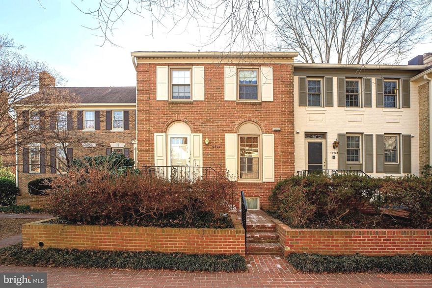 Beautiful move in ready townhome, lovingly maintained, in coveted Crest of Wickford, (North Bethesda) backing to Golf Lane (the quiet side) . This 3 bedroom, 3.5 bathroom, 3 full level home features gleaming hardwood floors throughout and large floor to ceiling windows that flood the home with natural light. Enter the home on the main level with a convenient coat closet and half bathroom to the left, the eat -in kitchen to the right. Continue past the kitchen to the open dining room and living room spaces. The formal living room has a prestigious fireplace with beautiful mantel and flanked by impressive built-ins. The whole space is adorned with Dentil Crown Moulding. Upstairs you'll find two bedrooms and two full baths.  The primary suite with attached bathroom and 3 large closets; 1 other bedroom, a second full bath and a linen closet. On the lower level there is a bonus bedroom/den with gorgeous built-in bookcases,  an office, the third full bathroom with walk-in jetted tub, laundry room, understairs storage and a cozy sunken family room with a fireplace and warmth providing electric insert at the press of a button.  The French doors off the family room open to an English-style private brick patio with sunny exposure. Here you can enjoy your own garden in the built in flower box as well as the beautiful view as you relax.  Easy living as the condo association cares forf the external maintenance  - new roof 2019. The location for this home is supreme as it is walking distance to the metro, bus, world renowned Strathmore Music Hall,  bike paths, restaurants and grocery stores, and just steps from the Hank Dietle’s Tavern and Java Nation.  Just down the road from Pike & Rose, Walter Reed and NIH,  this home also features advantageous access to 495, 270 and major routes into DC making it a dream for commuters.