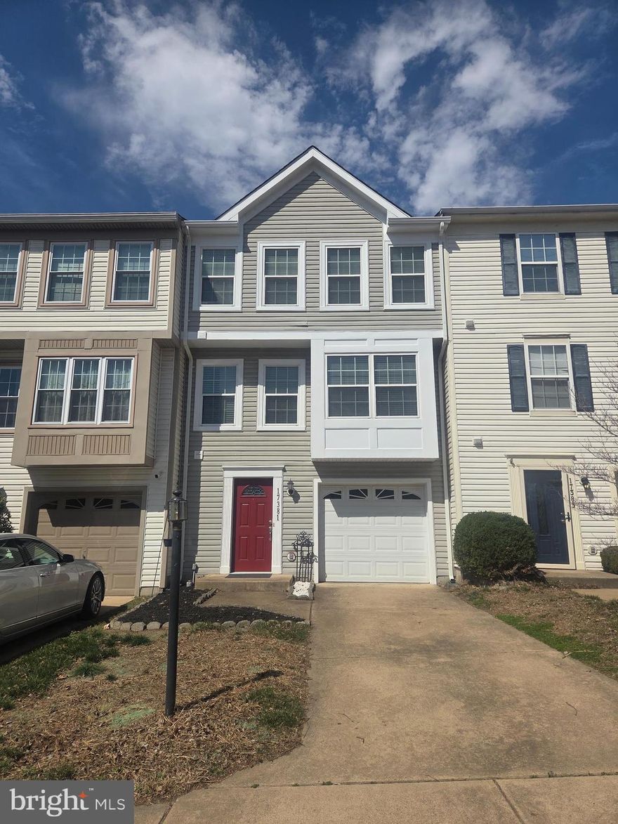 Beautiful 3-Level Townhome in Southbridge – Available April 1st!

Welcome to this well-maintained 3-bedroom, 2 full bath, 2 half bath townhome in the sought-after Southbridge Community of Dumfries, VA! Ideally located just 2 miles from I-95 and the Dumfries commuter lot, this home offers both convenience and comfort.

Step inside to gleaming hardwood floors on the main level and enjoy the fresh new paint throughout. The stylish kitchen boasts granite countertops and stainless steel appliances, perfect for cooking and entertaining. The updated bathrooms feature modern ceramic tile, adding a touch of elegance.

The Primary suite features an en-suite bathroom, soaking tub, walk-in closet & linen closet.

The spacious finished rec room on the lower level provides additional living space—great for a home office, gym, or media room. Enjoy the outdoors on your private deck, perfect for relaxing or entertaining.

With three finished levels and a one-car garage, this home provides ample space and functionality. Located in a fantastic community that offers a sprawling outdoor pool complex, clubhouse, tennis courts,  tot lots & on-site security with easy access to shopping, dining, and commuter routes, this is a must-see!