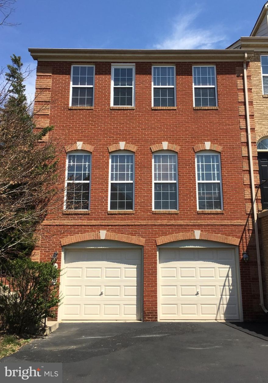 Contract failed. Solid Brick END unit, largest one. 9 ft ceiling open floor. 2 story marble foyer; Privacy at both front & back. Beautiful HDWD floors on main level & basement; 3 Bay windows; Den/Library main level. NEW paint, New carpet; 1 yr new garage door; HVAC ONLY 4 yr; Kitchen w/ NEW High-end stainless steel appliances, Granite countertops & Jenn-Air cooktop. Min to I-270, downtown & metro