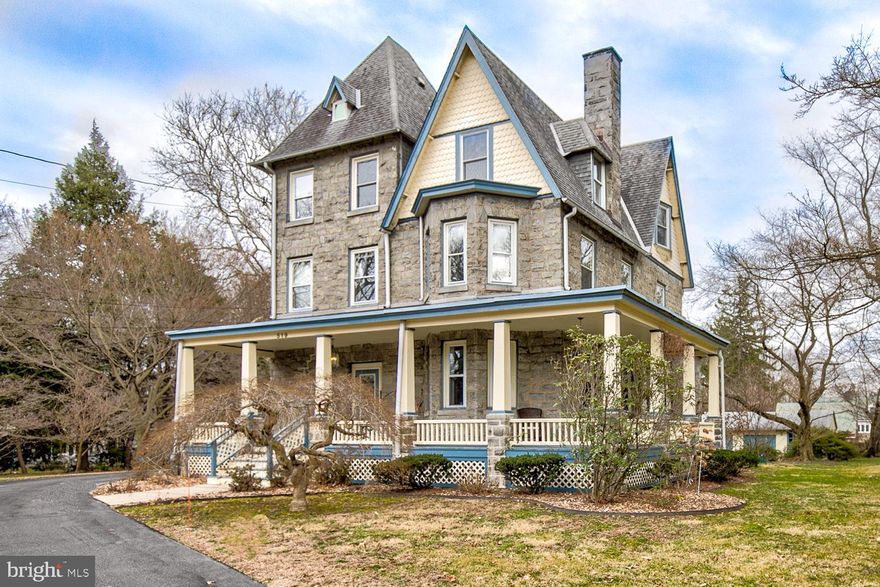 Enjoy the best of small town living in your own private floor of a rambling 1893 Victorian with all the classic nooks and crannies. Sip tea on the open wrap-around porch, and let the association keep up the grounds and shovel the snow. The village train station and town center are just a stroll through Swarthmore College campus away. The common lobby features high ceilings and a lovely seating area. You ll spot beautifully restored stained-glass windows and a cozy window seat on the way to flat #3. The front door opens to a lovely open living and dining space with the neutral colors and beautifully finished white oak floors that are found throughout most of the flat. High ceilings, bright windows, and charming built-ins flanking an antique mirror are just a few of the very special details. The eat-in kitchen features a tile floor and backsplash with cherry cabinets, and offers a lovely breakfast area with a bank of windows overlooking the garden. Newer appliances and fixtures include an LG stainless steel refrigerator and a GE built-in microwave. At the end of the bedroom hall, the master suite opens to a light-filled bedroom with a vaulted, beamed ceiling with skylights and two large windows overlooking the backyard. A double closet and a master bath with tile floor, storage vanity and stall shower, as well as a laundry cupboard with full side-by-side washer & dryer complete the space. Also off the bedroom hall are a full tile hall bath with jacuzzi tub/shower, and the spacious second bedroom with an extra deep closet, overlooking the side yard. Off the living room, the third bedroom/office has two bright windows overlooking Walnut Lane, as well as a large closet. A spiral stair from the living room leads up to the turret. Finished into an airy open loft with a vaulted ceiling, huge skylight and mini-pentagonal turret window openings, this magical space is a perfect playroom, reading nook, or bonus space. Outside, the expansive lawn with mature trees provides a great spot for picnicking. A private garage bay keeps the snow off your car, and allows a great spot for bicycle storage. Ideally located in a small college town   just blocks from the beautiful campus and arboretum, town library, shops, elementary school, swim club and commuter train station   this lovely home will be the setting for many happy memories. (A simple video tour provided by the homeowner is available if you are interested!)  Please note: Home was off-market due to coronavirus from April until May 20th. Actual days on market are likely far fewer than shown if you are viewing this listing on sites other than your agent's MLS portal.