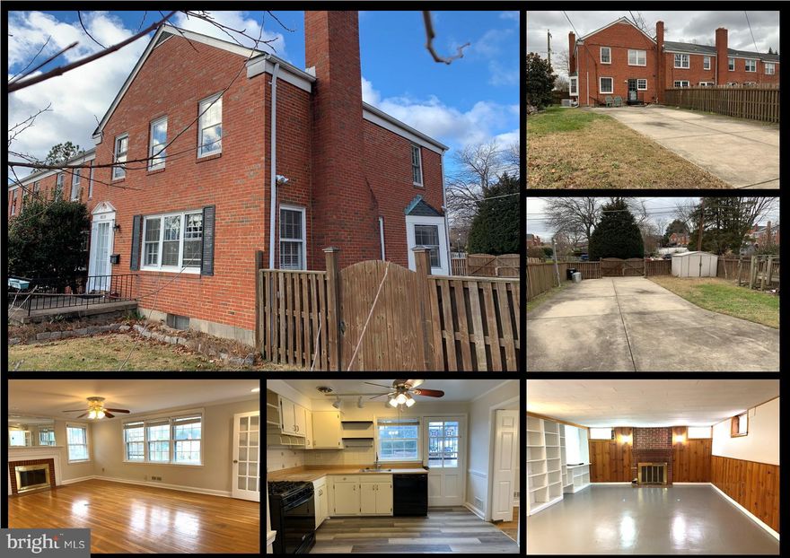 Extra large & spacious end of group townhome for rent in the desirable Towson community of Loch Raven Village.  Over 2100 square feet of interior space.  Gleaming hardwood floors throughout the main & 2nd level.  Central air and heat.  Finished basement family room with 2nd bathroom, laundry room (front loading washer & dryer), and storage room.  Primary bedroom features an entire wall of closet space!  Gigantic backyard, fully fenced-in, with a 2 car concrete parking area, and concrete patio perfect for outside entertaining.  Just a short walk to the community playground.