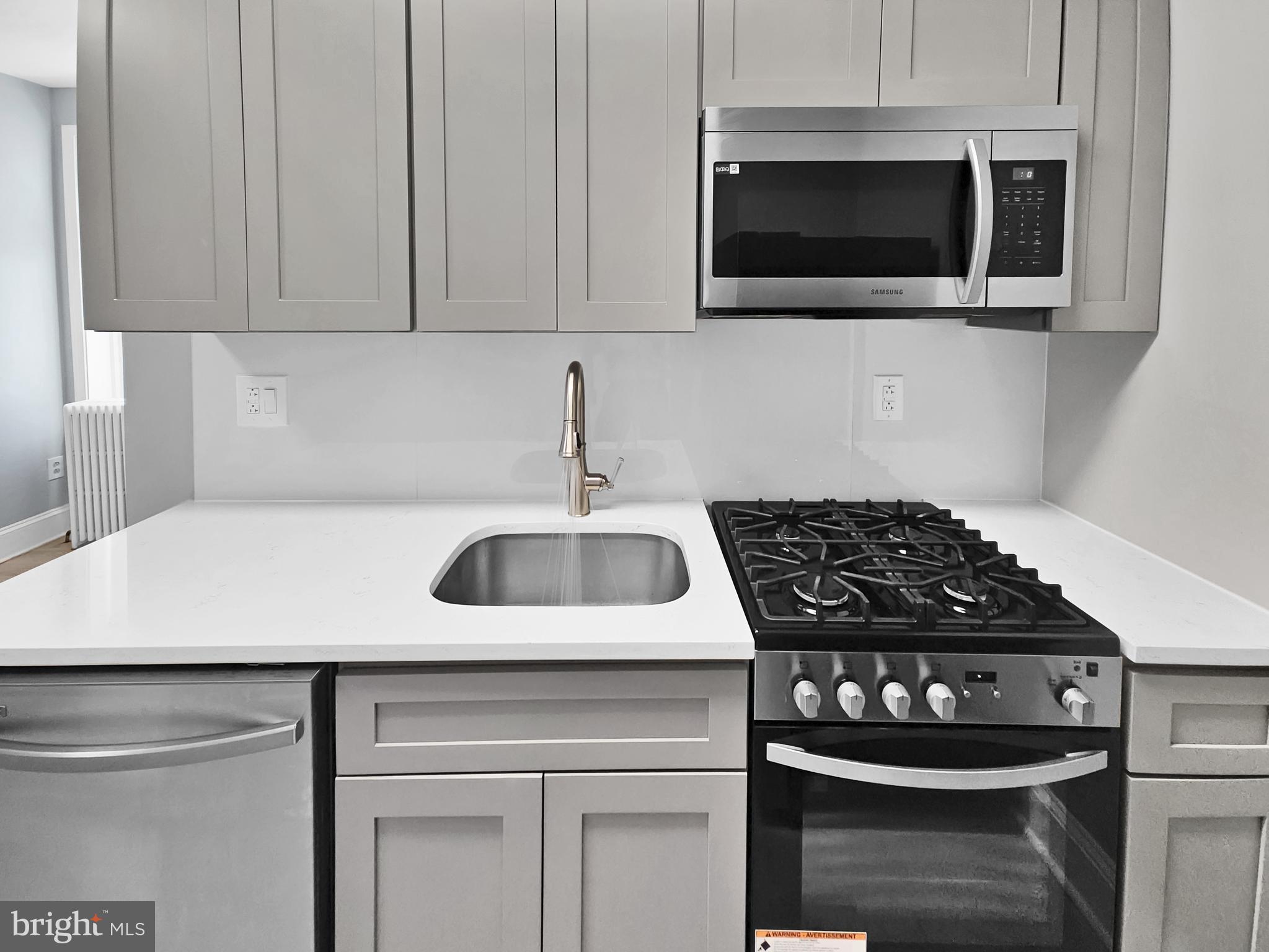 Two blocks from Philadelphia's School of the Future, associated with Micro soft, this renovated 1 bedroom has it all! Quartz, stainless, micro, dishwasher, self-cleaning range, vinyl oak driftwood flooring, Carrara porcelain tile bath, many windows and the second floor location. Commercial washer and Dryer are located in the building. Diagonally across the street from the West Philadelphia Senior Community Center. 6 minute drive to Drexel, 10 minutes to Penn and 9 minutes to Temple. Available August 1, 2025. Best feature? Managed by an owner who has 48 years experience in the building business. Call his cell AND he responds!!