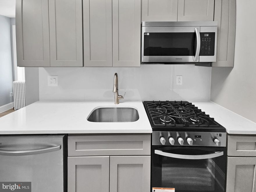 Two blocks from Philadelphia's School of the Future, associated with Micro soft, this renovated 1 bedroom has it all!  Quartz, stainless, micro, dishwasher, self-cleaning range, vinyl oak driftwood flooring, Carrara porcelain tile bath, many windows and the second floor location.  Commercial washer and Dryer are located in the building.  Diagonally across the street from the West Philadelphia Senior Community Center.  6 minute drive to Drexel,  10 minutes to Penn and 9 minutes to Temple.  Available August 1, 2025.  Best feature?  Managed by an owner who has 48 years experience in the building business.  Call his cell AND he responds!!