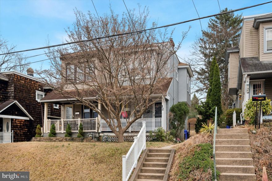 Welcome to 12 North Ave in Wyncote. This tasteful three bedroom, one full-bath twin sits back off the street, and features numerous upgrades. From the quaint, covered front porch, enter into the cozy living area, with newer laminate flooring, and fresh paint... a wonderful location to take in your favorite show or game. The living area flows nicely into the ample dining area, with the same laminate flooring.. a wonderful location for  meals with loved ones. The kitchen is spectacular! An abundance of tastefully colored cabinets, backsplash, stainless steel appliances, wonderful flooring, gas cooking... truly a chef's delight! Upstairs you will find the original hardwood flooring which runs throughout the upper level. Three bedrooms, all  with ceiling fans. Full, updated bathroom with tub-shower. Plenty of closet space. Basement gives you plenty of space for storage. New roof(2024). Out back, you will find a brick patio which leads to a private, fenced-in backyard with shed. Walking distance to park, regional rail and bus-stop close by, along with the Shops in Keswick, Keswick Theater and Glenside shopping and dining. Set your appointment today!