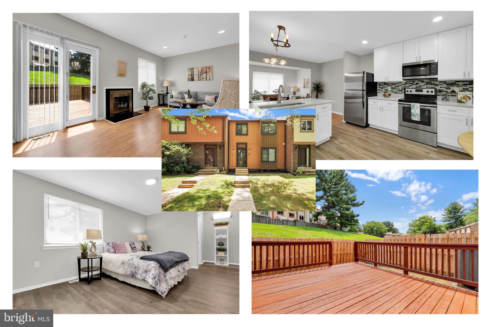 NEWLY RENOVATED & MOVE-IN READY!
Welcome to this stunning townhome in the desirable Charlene community of Montgomery Village, fully renovated in June 2025. This spacious home offers 3 bedrooms, 2 full baths, and 2 half baths - even with a cozy fireplace. The main and upper levels feature wood-style planks and fresh laminate flooring. The gorgeous eat-in kitchen shines with brand-new quartz countertops, mosaic tile backsplash, stainless steel appliances, and all-new cabinetry. A large deck and private fenced backyard are perfect for entertaining or relaxing. Freshly painted interior and modern lighting adds a bright, clean feel. The luxurious primary suite boasts a walk-in closet with custom organizers and an updated bath with a modern walk-in shower. The finished basement with brand-new carpet is ideal for added living space or a home office. Newer updates include roof (approx 2024), HVAC (2020) and water heater (2015). Enjoy low HOA fees, community pool access, and two assigned parking spots, plus ample street parking just steps away. Close to Rockville, parks, shopping, and major commuter routes!