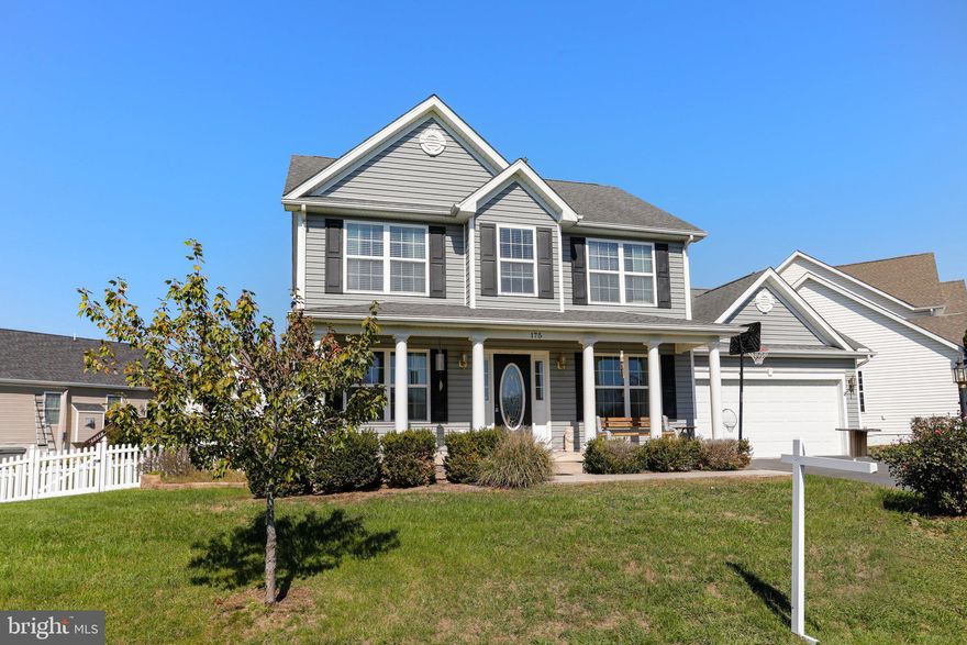 Well maintained colonial in a quiet neighborhood, yet close to I-81, shops and restaurants. The charming front porch welcomes you inside, where you are greeted by a formal dining room and living room (which can also be used as a den or office).  The crown molding throughout the main level brings a great level of elegance to this home, as does the chair rail and tray ceiling in the formal dining room. The kitchen is fully equipped with SS appliances (newer stove and dishwasher) and has a peninsula that overlooks the breakfast nook, accented by a beautiful bay window. A spacious family room and half bath complete the main level. Upstairs are 2  secondary bedrooms that share a hall bath, a laundry room and the master suite which has a walk-in-closet and attached bath with dual sinks, stand-up shower and soaker tub.  The basement has been fully finished and boasts laminate flooring throughout and a full bathroom, which walks up to the flat and fully fenced-in yard.