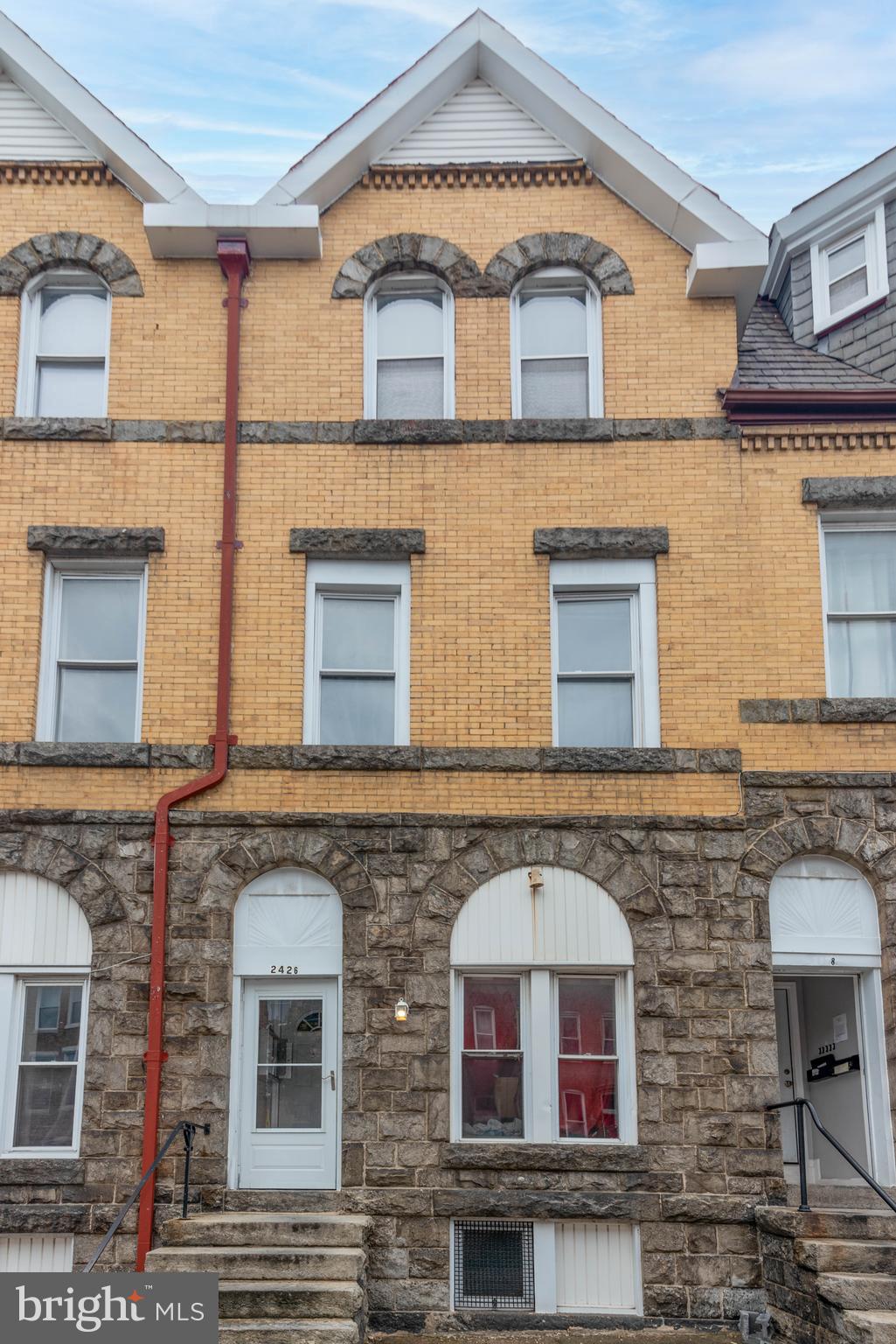 List price to be opening bid at online only auction. Online auction to be conducted on Auctioneers website. Bidding begins Thursday, September 4th, 2025 & ends Tuesday, September 9th, 2025 starting at 11:40 AM. Manner of Offering: The property at 2426 N. Calvert St is offered individually in this auction and as part of an entirety offering for 2422–2436 N. Calvert St. The seller reserves the right to accept either the entirety bid or individual bids. If the entirety bid is accepted, all individual bids will be void and deposits returned to bidders. 4 Unit Multi Family Building in the "Old Goucher" Neighborhood Of Baltimore City
Each unit has it's own water heater and central HVAC unit. Each unit has a washer/dryer. Tenants are responsbile for payment of all utilities other than water/sewer which is paid for by landlord.
Unit 1 (2BR/1BA) is rented for $1,548/month
Unit 2 (1BR/1BA) is rented for $1,400/month
Unit 3 (1BR/1BA) is vacant
Unit 4 (1BR/1BA) is rented for $1,450/month
**Current Gross Monthly Rent Of $4,398**
**Current Gross Annual Scheduled Rent Of $52,776**
**Potential Gross Monthly Rent Of Approximately $5,798** (Based on full occupency)
**Potential Gross Annual Rent Of Approximately $69,576** (Based on full occupency)