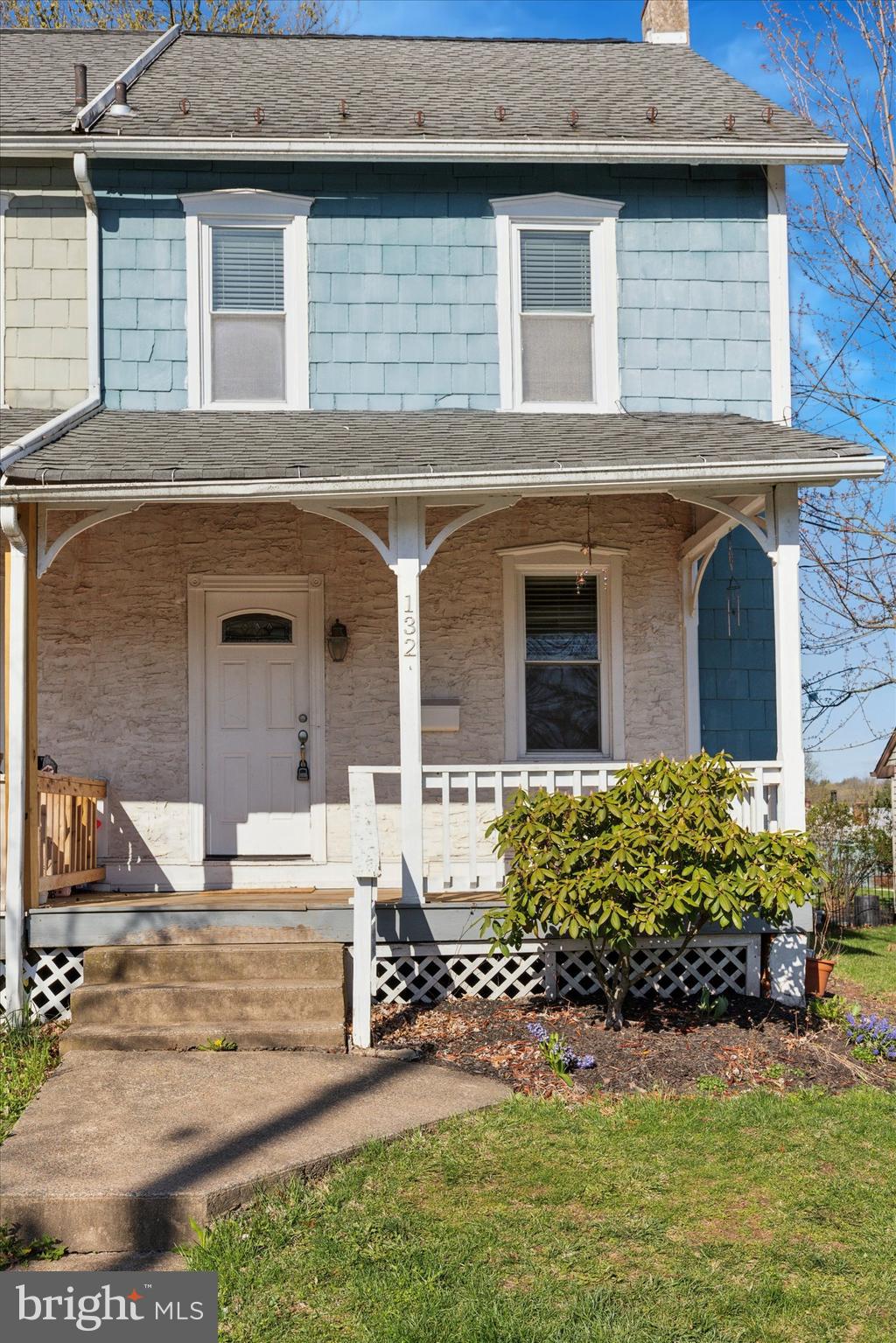 Welcome to 132 S Branch Street, this twin has been tastefully upgraded during its ownership with newer LVP flooring, granite kitchen counters, and newer appliances. A beautiful full length brick wall encircles the first floor living and dining room, as well as a powder room for convienance. Upstairs has three good sized bedrooms and a full bath. The basement is perfect for storage with a state of the art natural gas tankless hot water system. Situated on a quick side street in Sellersville boro this property is sure to impress! Close to route 309, 113, and within walking distance to all the boro has to offer, schedule your showing today!