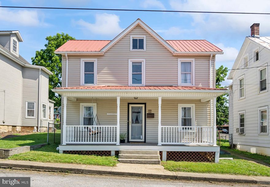 Welcome to this absolutely adorable, remodeled home at 112 Washington St in historic Hancock!  Take a moment to pause and enjoy the inviting porch swing just before you enter the front door!  Then, as you enter, be greeted by a living room and separate office space - which could also be a separate dining room - all with new luxury vinyl plank flooring, fresh paint and new lighting fixtures. The kitchen is bright with natural light and features all Stainless Steel Appliances, new slide in stove with eye-catching stainless hood, tile floor, painted cabinets, stylish modern ceramic tile backsplash and a lovely space for eat-in kitchen table to enjoy meals, snacks or even game night!  The laundry room is a fun space on the main level with cabinets for storage, and a convenient half bath rounds out the main level.  The stairway leading upstairs is a beautiful focal point with brand new wood treads and updated handrailing.  Upstairs are 3 bedrooms and one full bathroom, all with new luxury vinyl plank flooring, freshly painted, with new lighting fixtures. All windows are replacement windows. The basement just had a waterproofing system with French drain installed with a lifetime warranty that transfers to the new Owners!  The natural gas furnace was installed in 2016 with electric A/C provides efficient heating and cooling, and there is also supplemental backup baseboard heat.  The attic is totally floored and very spacious and provides plenty of storage.  A brand new deck was just added to enjoy outdoor evenings.  A nice flat backyard space with alley in the back, and two sheds offer plenty of storage; the smaller shed is quaint and equipped with electric service.  Some other upgrades include updated plumbing, updated electrical upgrades, all new lighting, new interior panel doors and all new vinyl double pain windows, new toilets, newly added barndoor.  And, a great location convenient to the Western Maryland Rail Trail, the C&O Canal towpath, and public boat ramp access to the Potomac River, and minutes from Berkeley Springs WV!