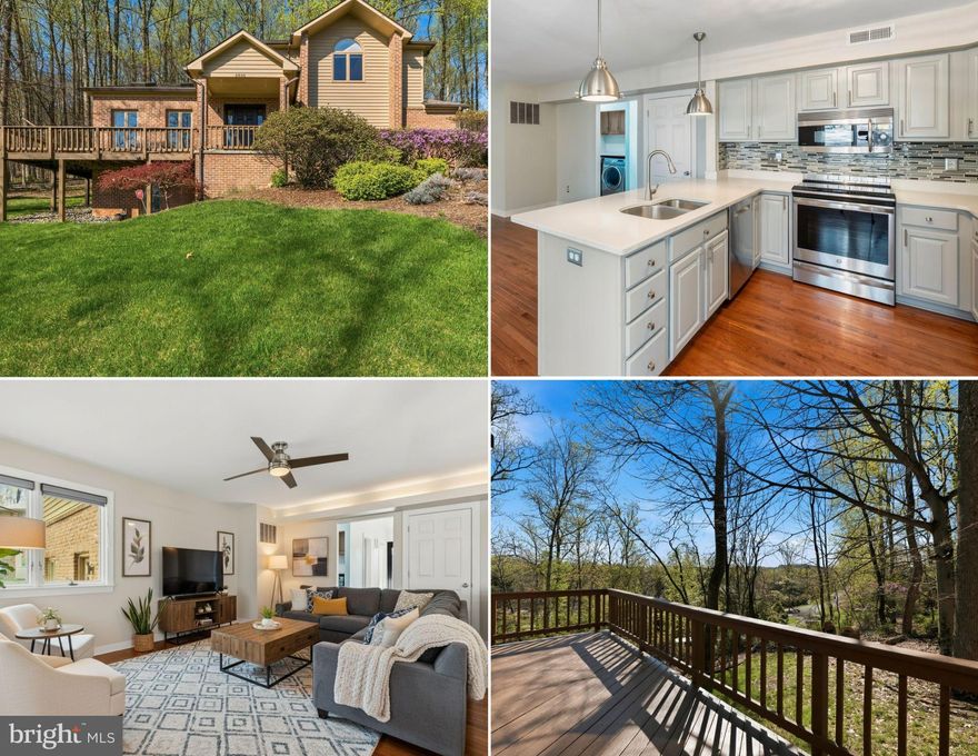 Welcome home to this stunning property in the sought-after Aspen neighborhood in Lake Linganore. You won’t believe your luck (or eyes!). The lot next door will never be built on. Privacy? Check. The access to walking/hiking trails is immediately adjacent to your home. And access to the trails to the lake is right across the street. Walk to your canoe, walk to the beach. And the best part? The home. Tucked in nature, it feels like a hug. The moment you pull up to the covered front porch, you’ll want to enjoy that morning cup of coffee overlooking the hills. The entire home has been freshly painted, from the walls, to the front door, to the stairs. As you enter, you’ll notice how natural light floods the home. The inviting foyer opens to a two story, vaulted living room surrounded by windows to enjoy the views, access to the wraparound deck, and even more natural light from the skylights. And you’ll imagine yourself unwinding by the wood-burning fireplace with gorgeous tile. The living room flows to the large dining room, the perfect place for gatherings. And you’ll immediately imagine yourself cooking in the updated kitchen, with a new stove, freshly painted cabinets, stainless steel appliances, quartz countertops, and beautiful mosaic tile backsplash. There is a large eat-in area, the perfect spot for a table or coffee bar. The kitchen opens to the family room which opens to the back patio and screened porch, another place to bring the nature in. And the perfect spot for entertaining. A half bath and laundry room complete the downstairs. Upstairs, you’ll find a large primary bedroom with two walk-in closets. The primary bathroom is oversized with a walk-in-shower, dual vanities, and a jacuzzi tub. Two other bedrooms, both doused with natural light as well, and a generously-sized full hall bathroom complete the upstairs. And the unfinished basement boasts so much potential! With two windows and egress access, it is easily converted to a 4th bedroom. You’ll love the hardwood floors throughout the home. The custom zebra and accordion blinds convey. The sellers have taken meticulous care of this home and it shows: gutter guards and cleaning three times per year, HVAC service bi-annually, updated electricity in the garage. Electric fence on property. This home is move-in ready. Enjoy the incredible Linganore lifestyle with Deep Navigable lake, multiple sandy beaches, multiple pools, boating, fishing, swimming, tennis, basketball, beach volleyball, nature & bike trails, Frisbee golf, pickle-ball, Event Tent, Farmers Markets, Summer Concert Series under the stars, playgrounds and so much more ... Come and see for yourself. You won't want to miss this opportunity - won’t last long!