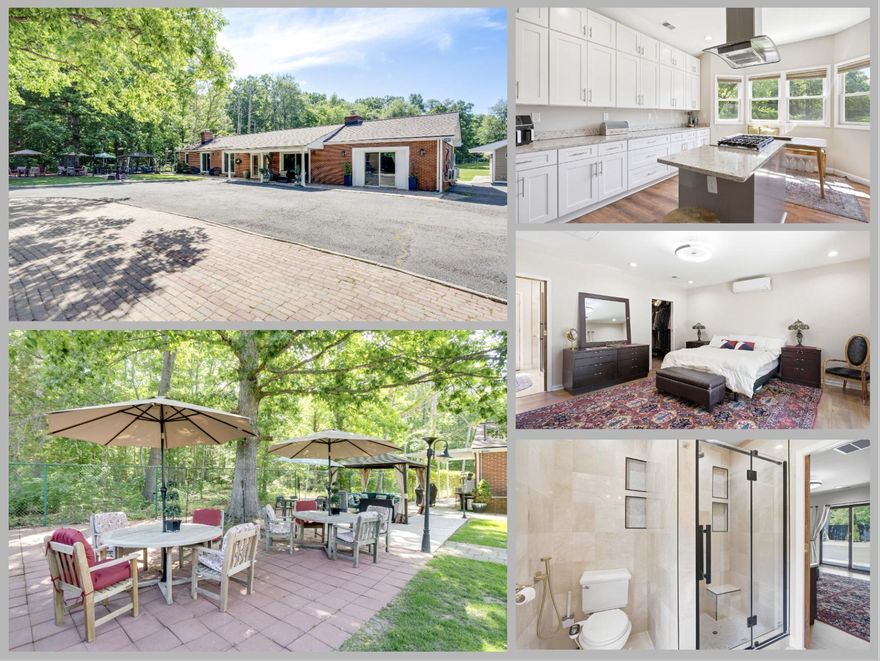 11701 Braddock Rd is a rare, turn-key property set on nearly four acres, offering a beautifully updated main residence plus a fully equipped detached suite—ideal for multigenerational living, guest quarters, home-based work, or income potential. Located within the highly sought-after Woodson High School pyramid and just minutes to George Mason University, this property also provides convenient access to major commuting routes, making it a unique blend of privacy and accessibility. 

A wide U-shaped drive welcomes you with ample parking, supplemented with a carport offering three additional spaces, framed by level lawns and mature trees that create a private, park-like setting. The main home is connected to a backup power generator that can also be connected to support the detached suite.

Inside, the main home features a spacious living room with a marble-front fireplace, large picture window, and sliding doors that open to the rear patio for seamless indoor-outdoor living. The light-filled kitchen is the centerpiece, showcasing white cabinetry, expansive counters, a wall oven, an island gas cooktop, stainless steel appliances, and a bay-window breakfast area overlooking the property. A front-facing dining room offers a formal yet inviting space for everyday meals or entertaining.

Updated lighting, neutral paint, and luxury plank flooring create a fresh, move-in ready feel throughout. The primary suite is privately situated with a walk-in closet and updated bath, while a secondary en suite bedroom (with fireplace), third bedroom, and hall bath provide flexible living arrangements. Additional storage and a lower-level utility room add everyday functionality.

The detached suite lives like a private residence, complete with its own entrance, electric meter, parking, full kitchen, living and dining areas, two bedrooms, and two baths—including a large bedroom with walk-in closet and en suite bath. It offers exceptional flexibility while remaining visually connected to the main home through shared outdoor space.

Outdoors, the nearly four-acre lot blends open lawn with a wooded perimeter for both usability and privacy. Multiple patios and seating areas create inviting spaces for entertaining, relaxing, or enjoying the natural setting. Two storage sheds provide ample outdoor storage for all your entertainment needs. Whether you envision a private compound, live-work retreat, or investment opportunity, this property delivers space, versatility, and long-term potential.