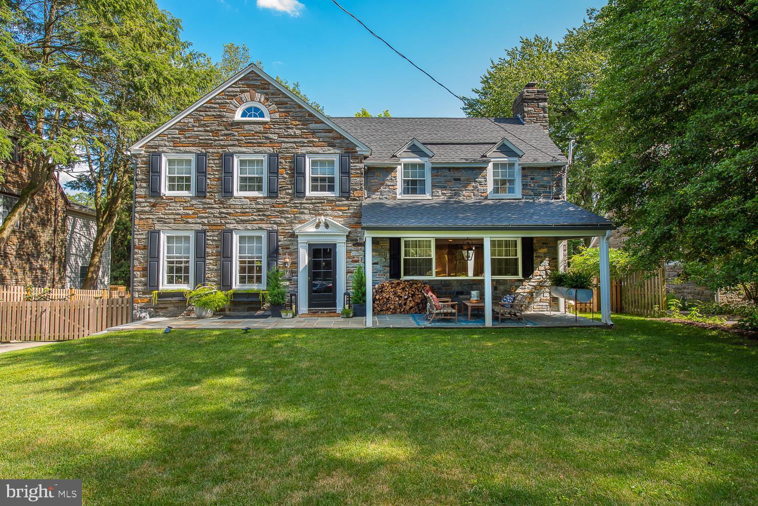 16 E. Princeton Road in Bala Cynwyd has been beautifully renovated to offer contemporary elegance and charm while maintaining the home's authentic character. Warm and inviting, this light infused home built by Mahoney Builders features 4 bedrooms, 3 full bathrooms, and 1 powder room in the sought-after College Park neighborhood in Bala Cynwyd. Walnut colored hardwood floors throughout, a wood-burning fireplace, an open concept kitchen/dining room, tastefully appointed finishes, a front covered patio, an outdoor deck and fenced in yard are only a few of this home's fabulous features. Enter the home through the charming front patio and you will immediately notice the stylish well-designed interior. To the right of the entry is a large yet cozy feeling living room with wood burning fireplace and is infused with natural light. To the left of the entry is the open concept dining room and kitchen that offers a fantastic flow for entertaining. The kitchen features unique leather finished granite counter tops, stainless steel appliances, and custom cabinets. An office/den with built-in bookcases is the ideal spot to enjoy a book. A powder room and two hall closets complete the first floor. The second floor includes a serene new master bedroom suite with vaulted ceiling, four custom closets and a beautifully remodeled ensuite bathroom with double vanity, glass enclosed shower and marble flooring. The three additional bedrooms, all with spacious customized closets, 2 full hall fully renovated bathrooms and a cedar closet complete the second floor. The finished lower level includes a family room, large multi-purpose space, laundry room with utility sink and two storage rooms. Step out onto the spacious deck and fully fenced in yard which is perfect for entertaining family and friends. A 2 car garage with custom shelving and storage completes the property. Brand new roof in 2017! This home is located in the Award Winning Lower Merion School District. Walking distance to the Cynwyd Station, Cynwyd Heritage Trail, Cynwyd Schools, local restaurants and entertainment. Close to all major roadways and public transportation allowing an easy commute to Center City. Don't miss the opportunity to own this charming home in a wonderful neighborhood!
