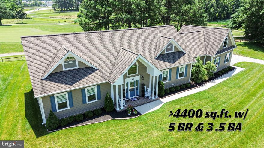 Over 4400 sq.ft., including 5 BR and 3.5 BA .  Only 5 years old and  in absolutely perfect condition.   Main floor primary bedroom with 2 WICs and private BA.  Wood-look ceramic floors throughout main level.  Kitchen with double wall ovens and island cooktop overlooks family room with electric fireplace.   Breakfast bar, casual eating area and separate dining room.  Four more huge bedrooms with WICs, and two full BAs on upper level.  Office area, half-bath and laundry room off kitchen.  Huge mudroom leads to 2 car garage and bonus room over garage (Pool table in bonus room conveys with house).  Sunroom with gas fireplace overlooks golf course.  Screened-in porch leads to fenced backyard.  Four heat/cooling zones. HOA paid thru 2025.  Water privileged community with a slip at community dock reserved and paid through  2025.   25 ft SeaRay Dancer also for sale separately.