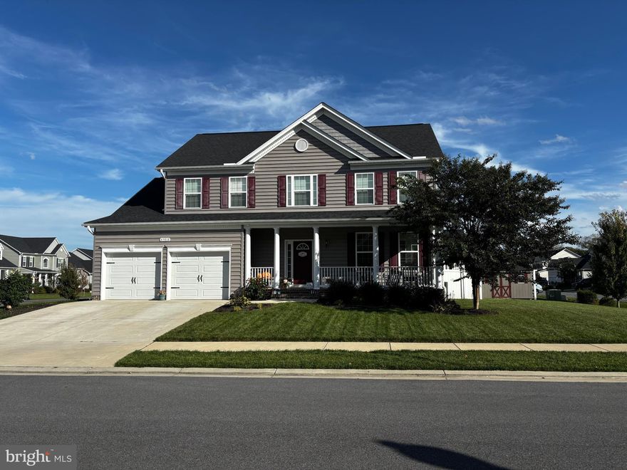 Beautiful colonial home in the Meadows of Town Run neighborhood in Leonardtown.  This home has large 6 ft. windows on the entire main level to allow tons of natural light!  A beautiful front porch is a great place to sit and chat with your neighbors and enjoy the peaceful community.  The upstairs has 4 large bedrooms, the laundry room, and two bathrooms.  The main bedroom suite features a large walk-in closet and a luxury bathroom featuring a soaking tub, huge shower, and two vanities featuring gorgeous decorative tile.  The kitchen and family room on the main floor offer a large welcoming space for family and friends with a sliding glass door that goes out to the patio to enjoy the firepit and fenced in back yard.  The additional dining room and living room spaces allow you to spread out for large family gatherings.   The mudroom joins the garage and is a great space to welcome you home.  The basement has a finished studio room for your crafts or hobbies and a large unfinished area for you finish and make it your own.