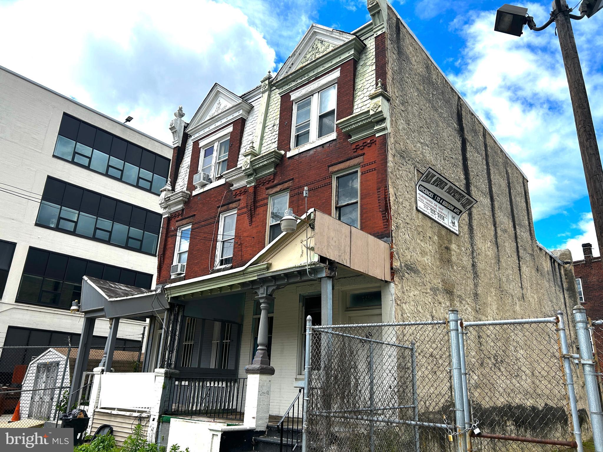 Up for sale is a spectacular investment opportunity. This is just one of 4 buildings for sale that offers a good return on investment and is also fully occupied. Building has 5 units. Tenancy has been consistent. See attached financials. Property has been well kept. Pictures are courtesy of seller. Walkable to Temple University Hospital and other Temple medical buildings and teaching facilities. Convenient train ride from New York to North Philadelphia Amtrak station. From there just a 2 minute ride to property. Seller would like to sell this property along with. 3315 N. Park Ave, 3313 N. Park Ave and 1342 Westmorland St (also listed) as a package but would be open to individual offers.
