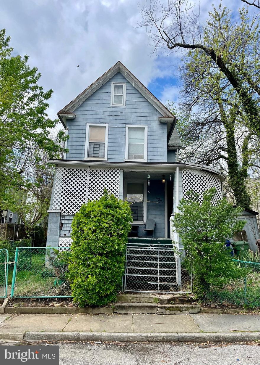 Large detached home near Morgan State. This home boasts 4 bedrooms and 1 full and a half bath. The main level holds a living room, dining area and large kitchen. This is an Estate sale and home will be cleared out before settlement. Ready for updating and a happy new owner. Sold as-is. Last contract fell through.