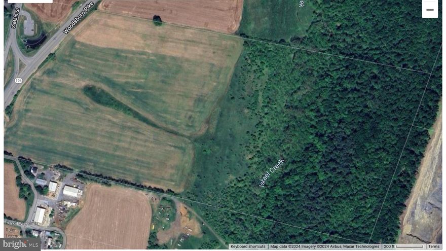 80 acre fronting Md Rt 194. Sub-dividable. Adjacent to Woodsboro town limits. Bisected by Israel Creek. Unencumbered by any easements. Mostly cleared.