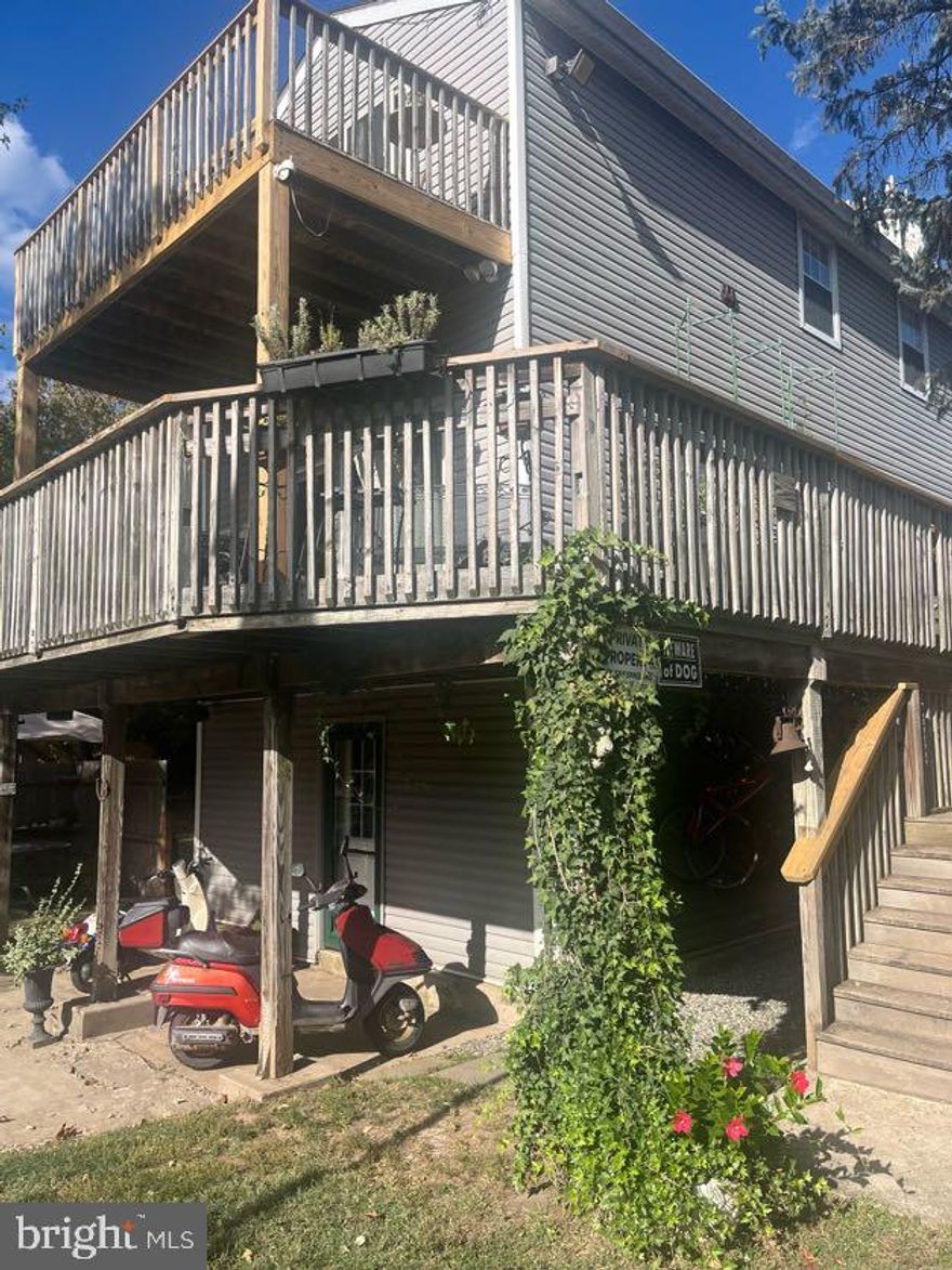 Riverfront house with private boat dock on 1.5 acres of wooded riverfront leased land, backing up to a 
preserve with no neighbors.  The most recent lease term was 5 years with a 5 year option, negotiable for 
new tenant, land owner is not interested in selling the land. First time on the market since 1984.
The house is three stories with two decks facing river, firepit, garden and two storage sheds.  The first has 
a private entry into mudroom and a full bath, a bedroom with a walk-in closet and a laundry room with 
another mudroom. The second floor has 10ft ceilings and double sliding patio doors leading out to main 
wrap around deck, the river is in full view within the combined living and kitchen area inside. The third floor has a large full bath with natural stone floors and two skylights. A guest bedroom with a skylight and a master bedroom with a walk in closet and private upper deck. The house has 540 sqft per floor and just 
over 1600 sqft of enclosed living space total. The recent updates include privacy fence, new decks, carpet 
and paint. Roof replaced 5 years ago with new gutters, HVAC serviced, stainless steel appliances and 
more. Located on the SEPTA Norristown line, the Miquon station is a two minute walk, Schuylkill river bike trail is directly behind the house and has access to Manayunk in a 10 minutes by bike. The property is the ultimate getaway, 25 minutes outside of Philadelphia, boat, fish, swim, bicycle, or dirt bikes, you have it all.
Terms of purchase are all cash, funds to be deposited in escrow until land lease is put into buyers name 
after lease is executed, bill of sale for house and improvements will be transferred to new buyer.