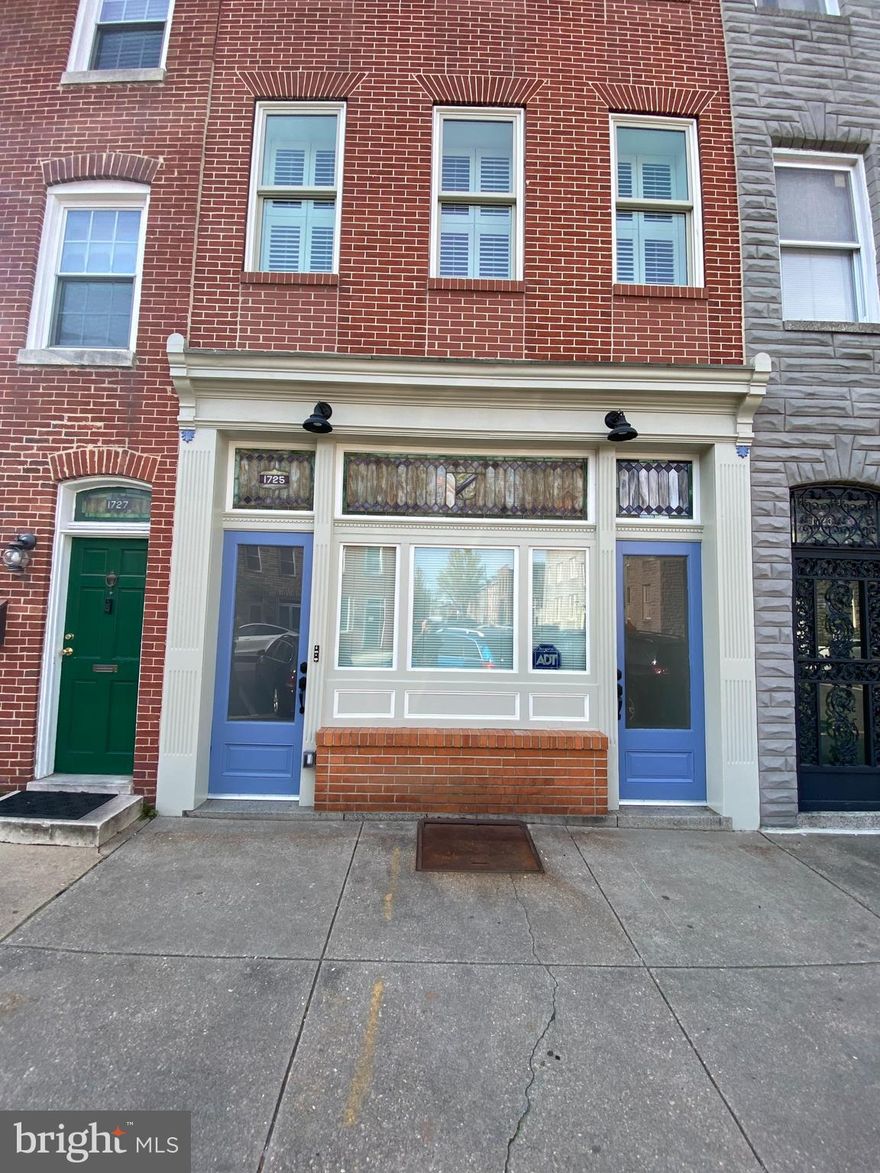 Rarely available commercial space in the heart of Fells Point. This newly renovated space with a half bath is perfect for that person looking for a private office space or even for retail space for an artist or other types of options.  Water is included in the rent, the tenant will just be responsible for electricity.