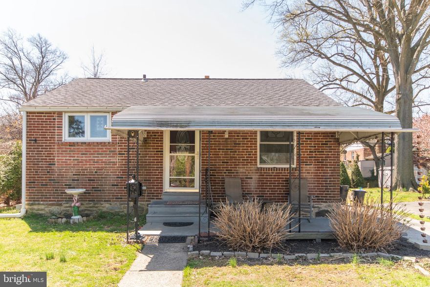 Great opportunity to own in Haverford Township.  This charming 2 bedroom, 1.5 bath brick rancher has been nicely maintained and offers an updated kitchen and bathroom and large main bedroom.  Great outdoor space with a covered front porch and nice sized back yard with concrete patio, and two large sheds offering lots of storage.  The updated kitchen offers tons of custom wood cabinetry with stainless steel/black appliances.  The spacious main bedroom has a vaulted ceiling with skylights, recessed lighting, and a ceiling fan.  The finished basement adds extra living space with the flexibility to use as a den or office and has a half bath and laundry.  Nice home for a first-time homebuyer or downsizing with a low maintenance exterior and convenient location.  Within walking distance to the YMCA and a main shopping center with supermarkets, shops, and restaurants.  Schedule your showing today and make this home yours!