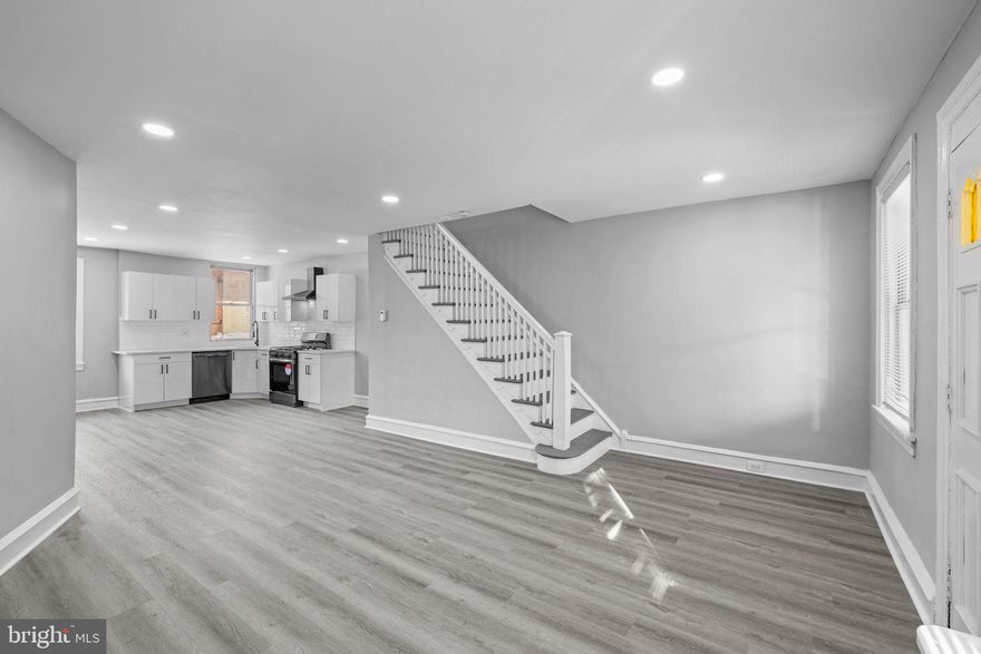 Welcome to 5517 Ridgewood St, a beautifully rehabbed 3 bedroom and 1.5 bathroom home located in the heart of Southwest Philly. The modern kitchen features white quartz countertops, soft-close white shaker cabinets, and stainless steel appliances. Conveniently located on the main level is a beautiful tiled half bathroom. Upstairs, find 3 spacious bedrooms and a renovated full bathroom. The semi-finished basement offers storage and a washer/dryer. Enjoy a private backyard, great for family events or can be converted into a parking space. Plus, there's a garage for added convenience! Just minutes from University City, Center City, and Philly International Airport, this home qualifies for over $10,000 in first-time homebuyer grants. Schedule your tour today!